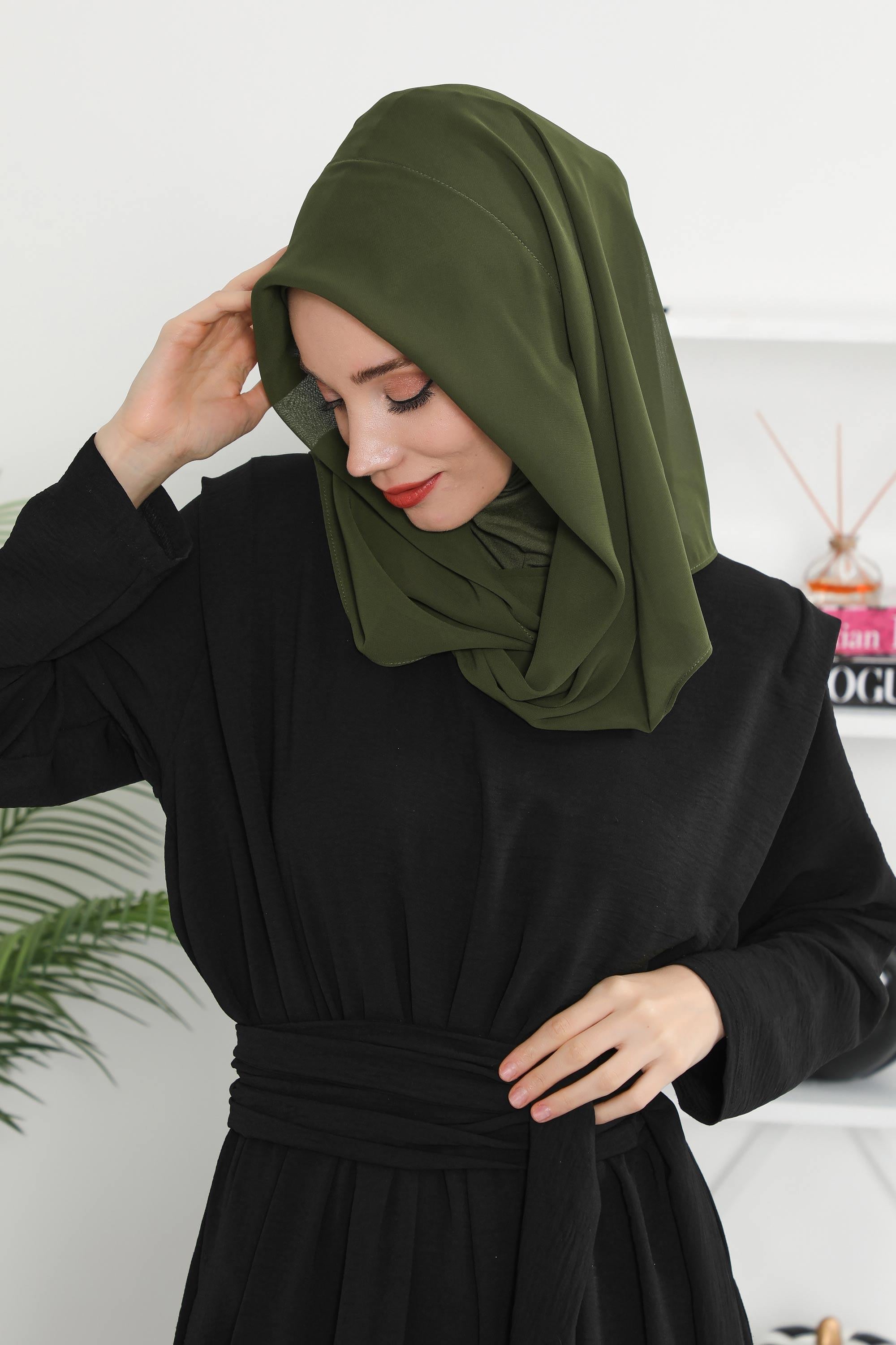 Penye İç Boneli Şifon Şal,PS-45