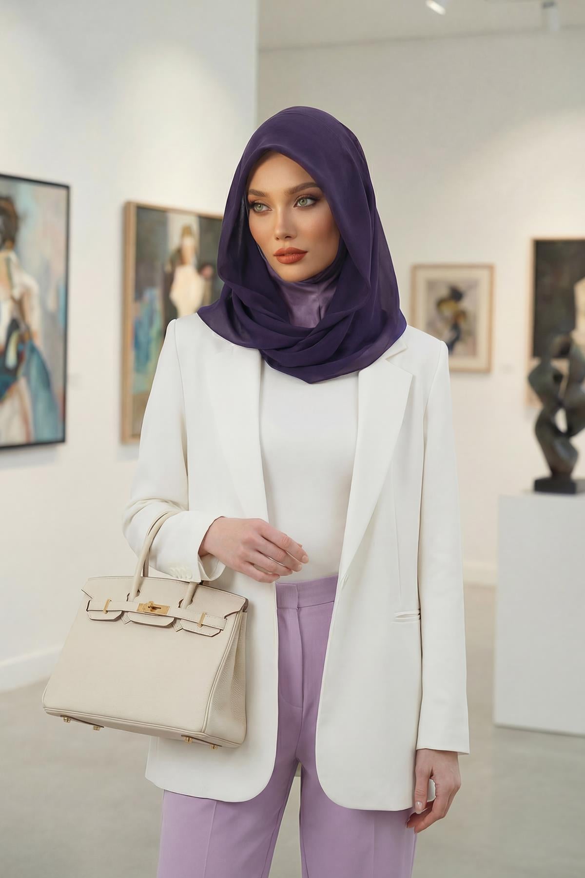 Penye İç Boneli Şifon Şal,PS-45