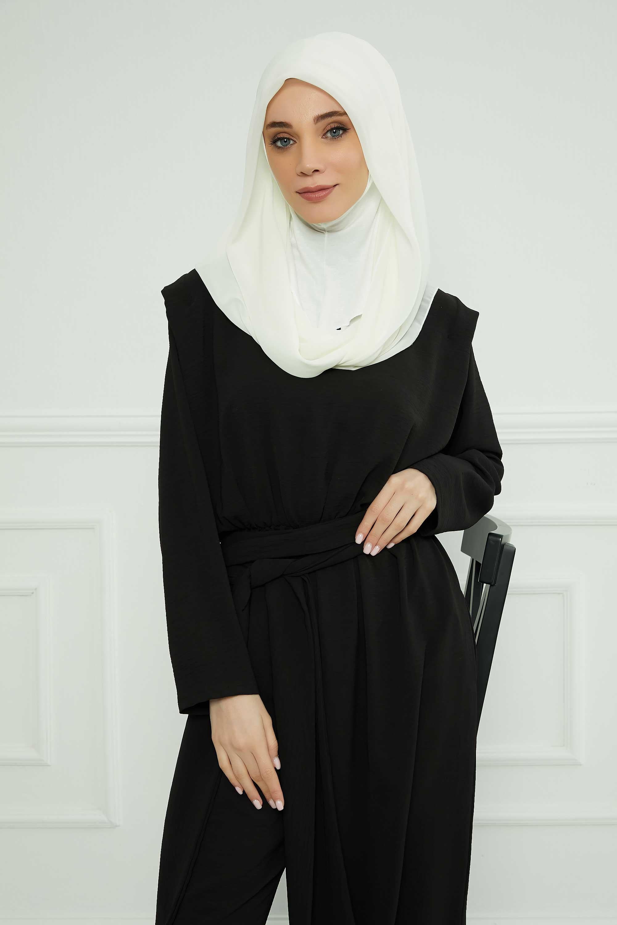 Penye İç Boneli Şifon Şal,PS-45