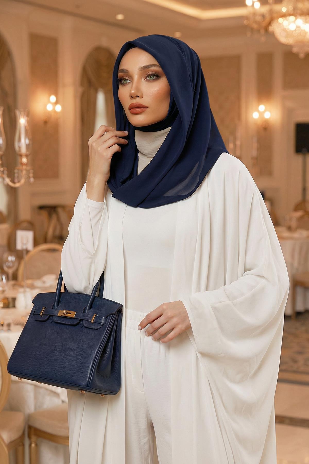 Penye İç Boneli Şifon Şal,PS-45