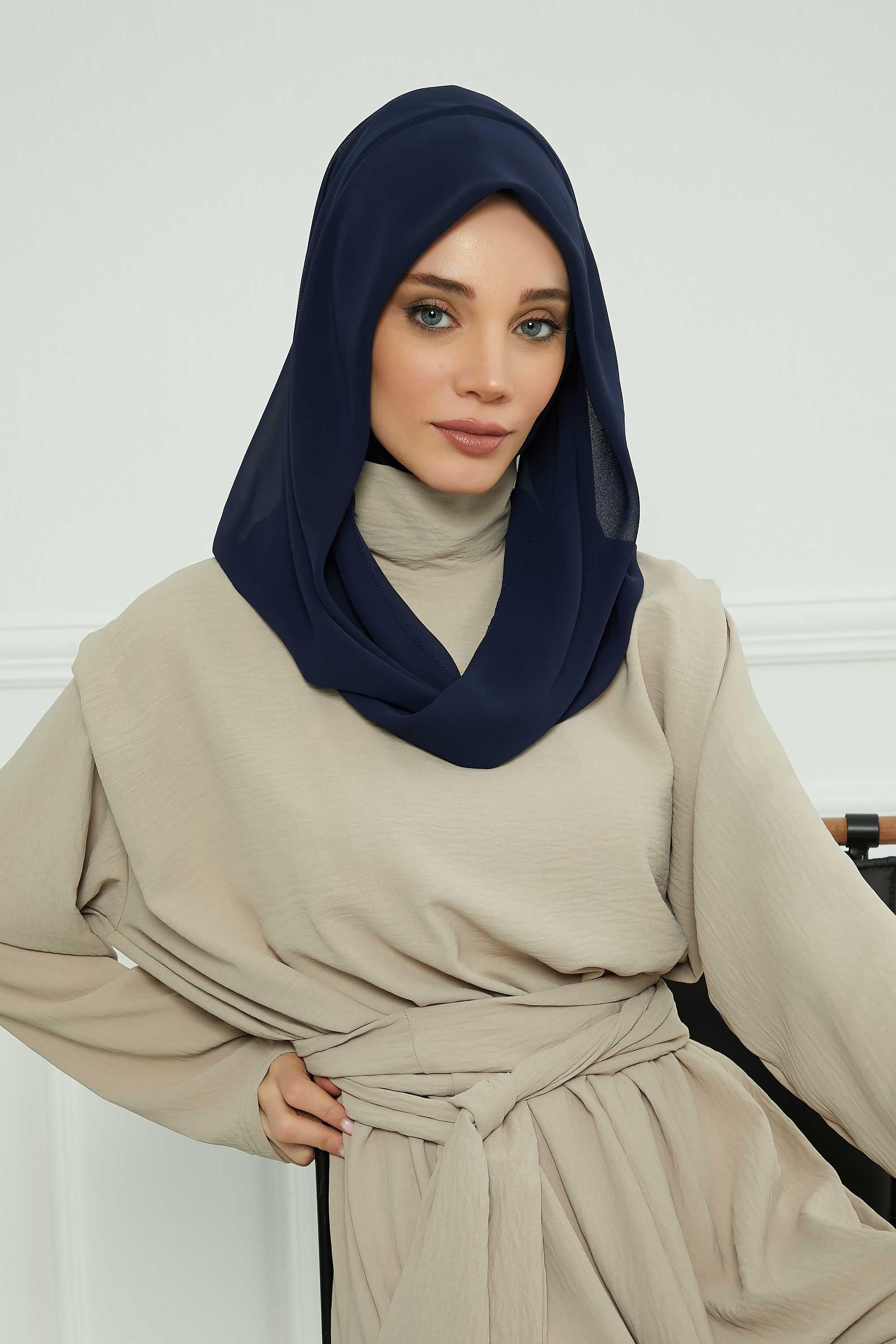 Penye İç Boneli Şifon Şal,PS-45