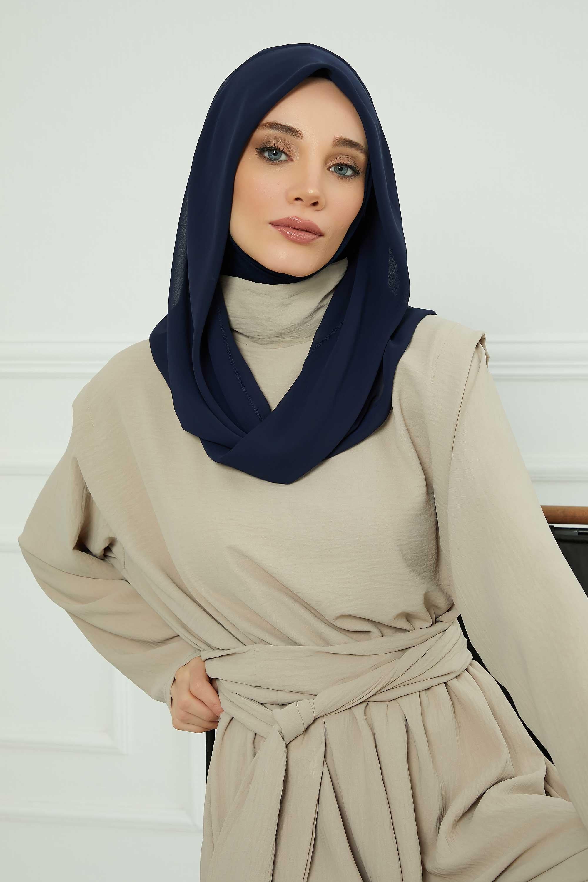 Penye İç Boneli Şifon Şal,PS-45