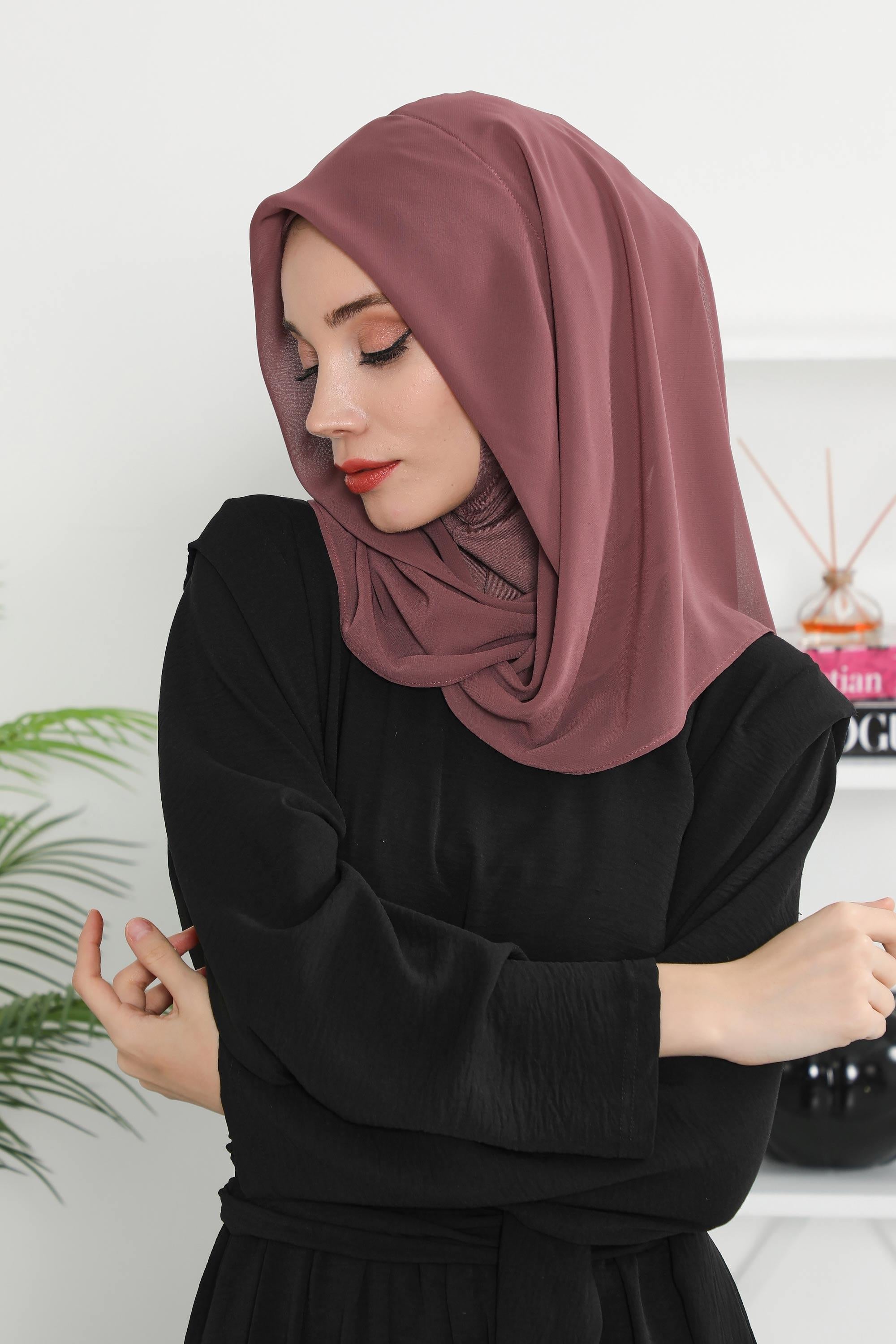 Penye İç Boneli Şifon Şal,PS-45