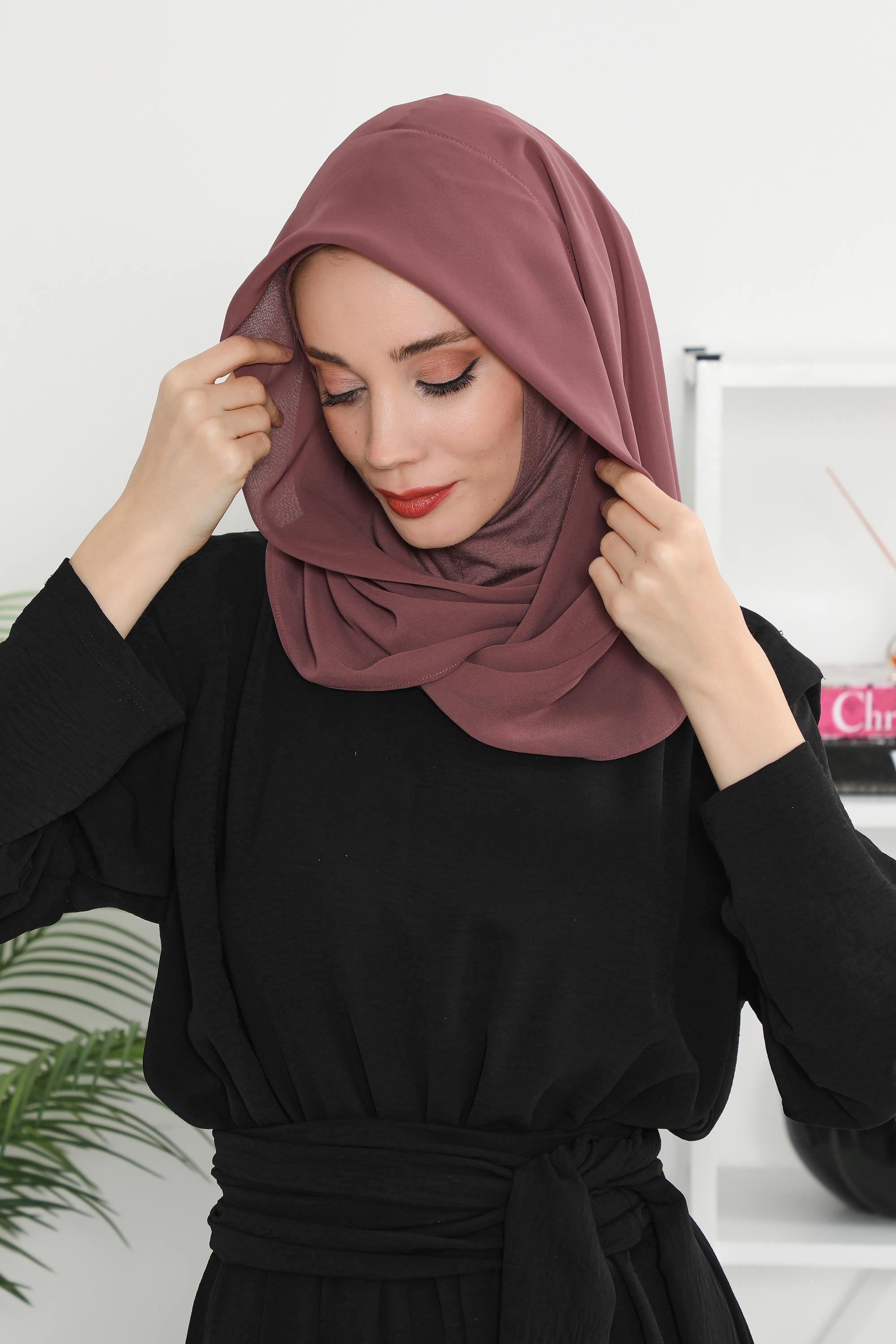 Penye İç Boneli Şifon Şal,PS-45