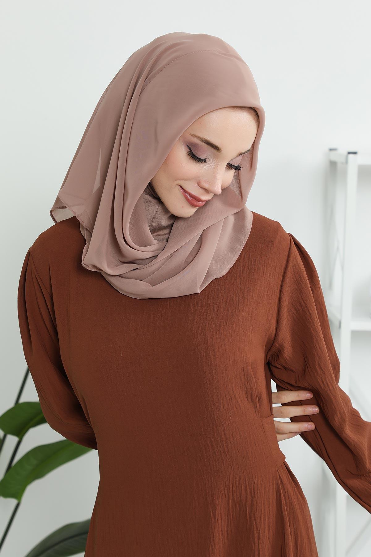 Penye İç Boneli Şifon Şal,PS-45