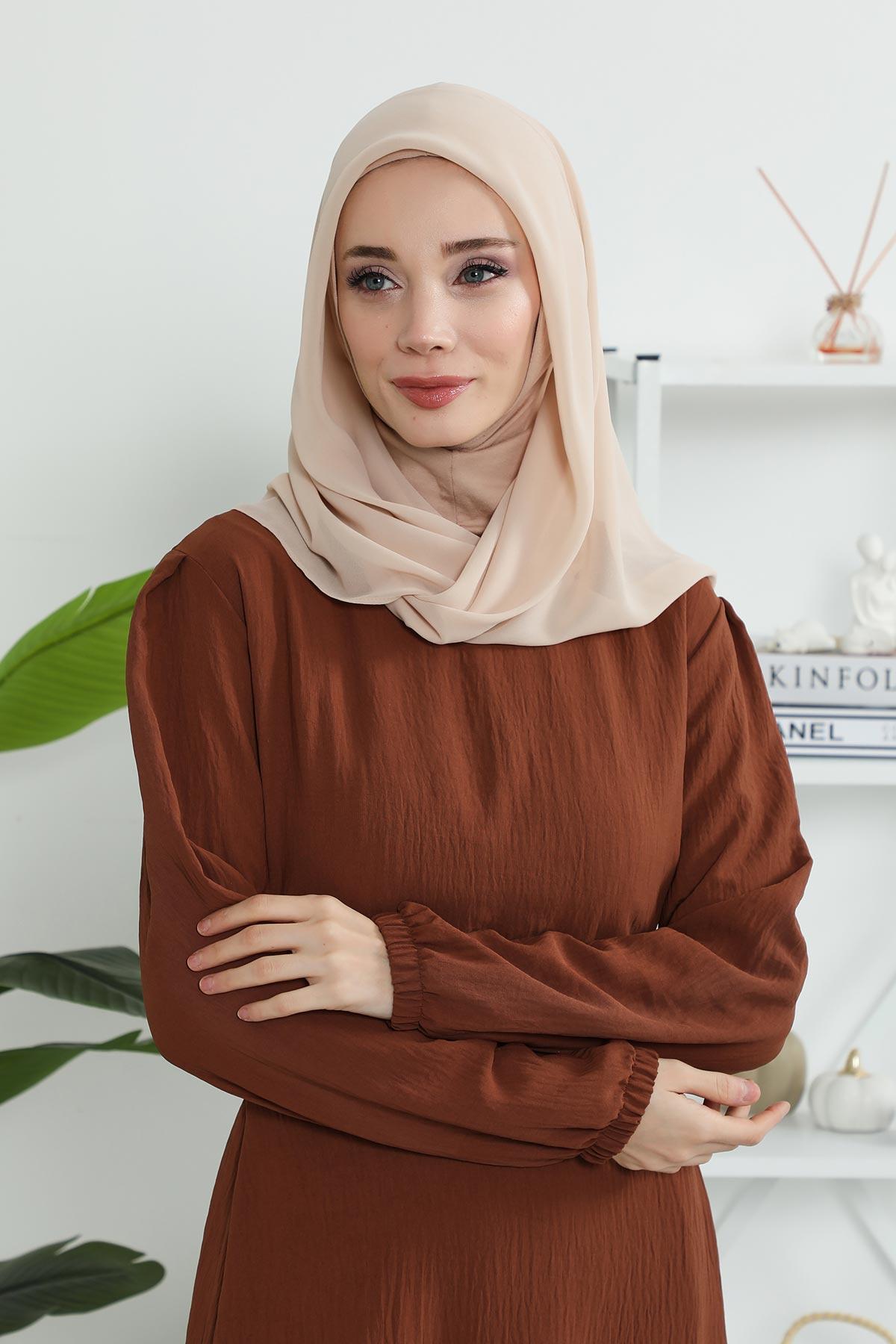 Penye İç Boneli Şifon Şal,PS-45