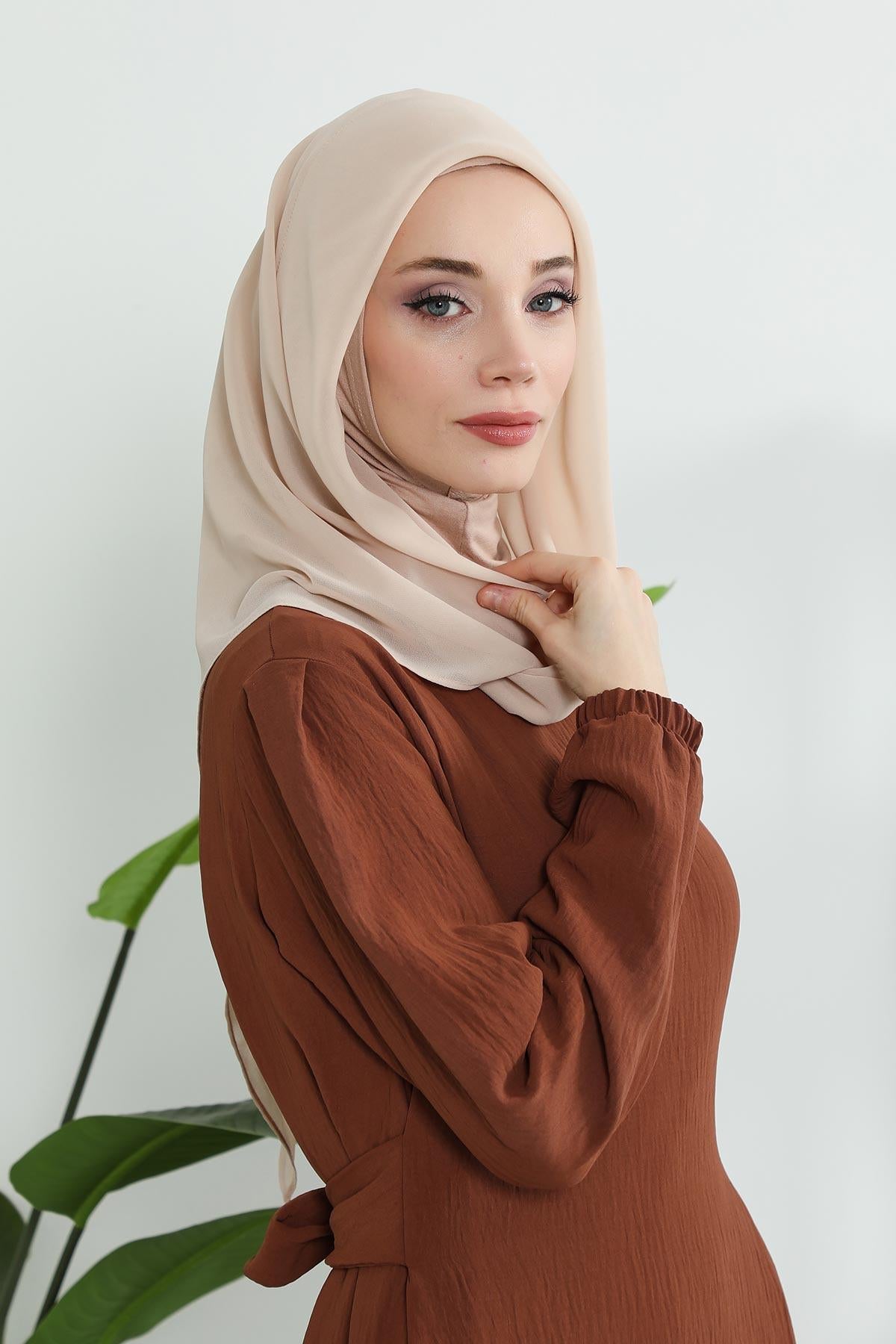 Penye İç Boneli Şifon Şal,PS-45