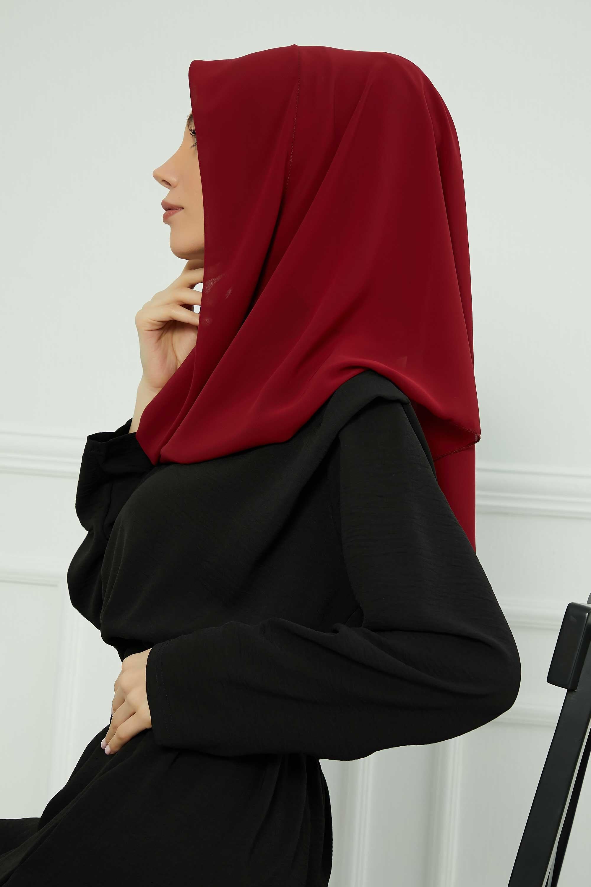 Penye İç Boneli Şifon Şal,PS-45