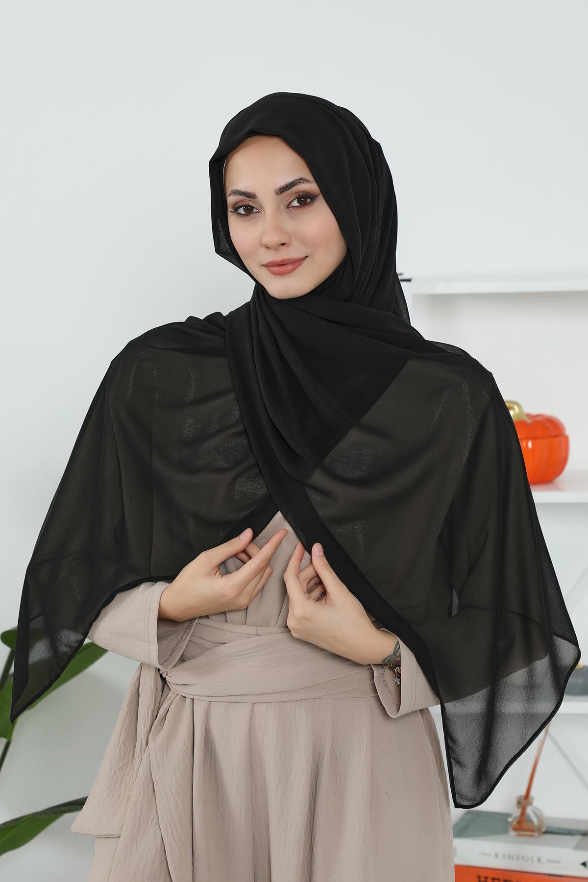 Penye İç Boneli Şifon Şal,PS-46