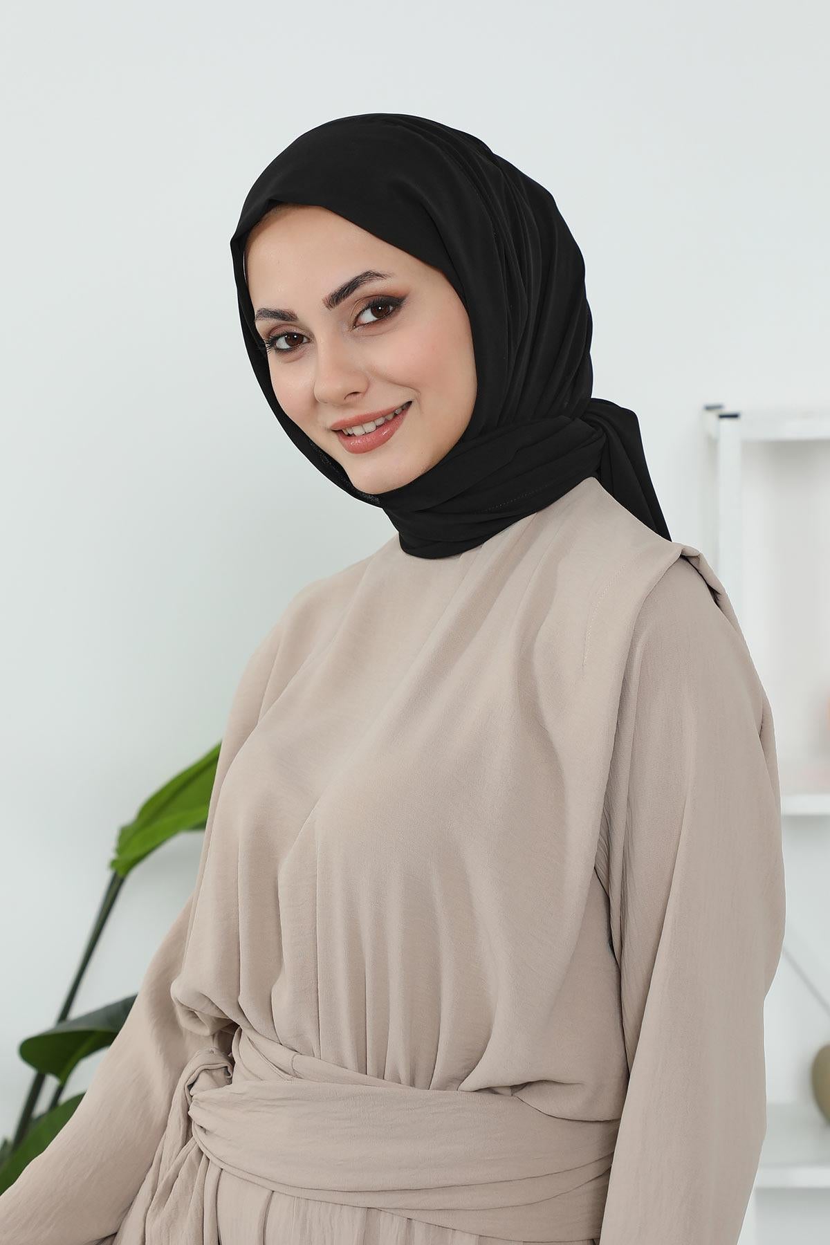 Penye İç Boneli Şifon Şal,PS-46