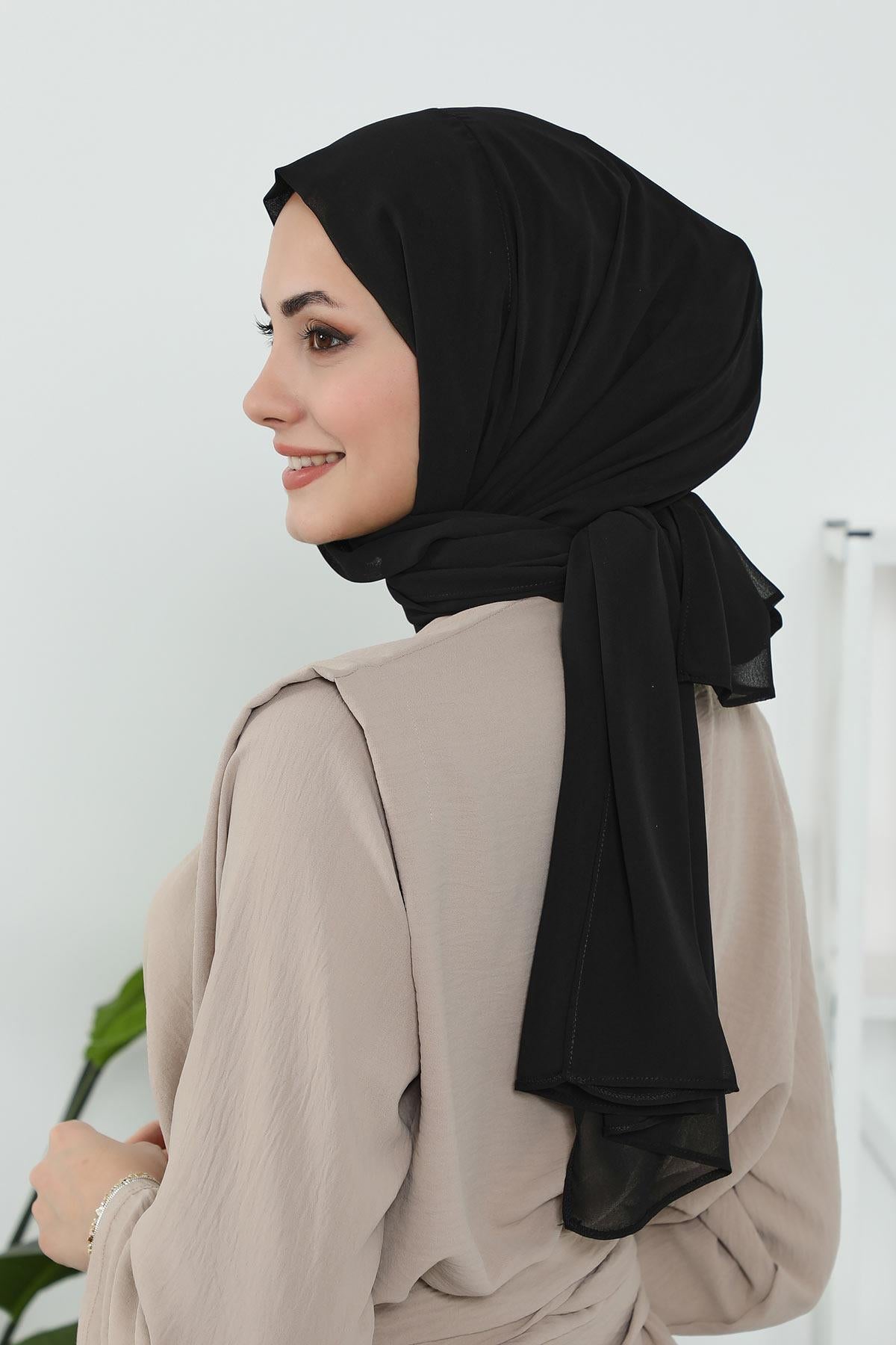 Penye İç Boneli Şifon Şal,PS-46