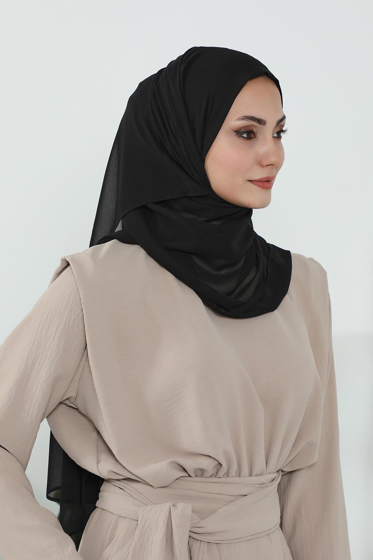 Penye İç Boneli Şifon Şal,PS-46