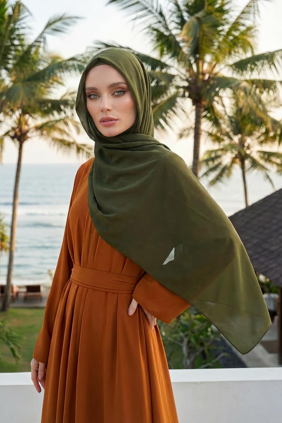 Penye İç Boneli Şifon Şal,PS-46