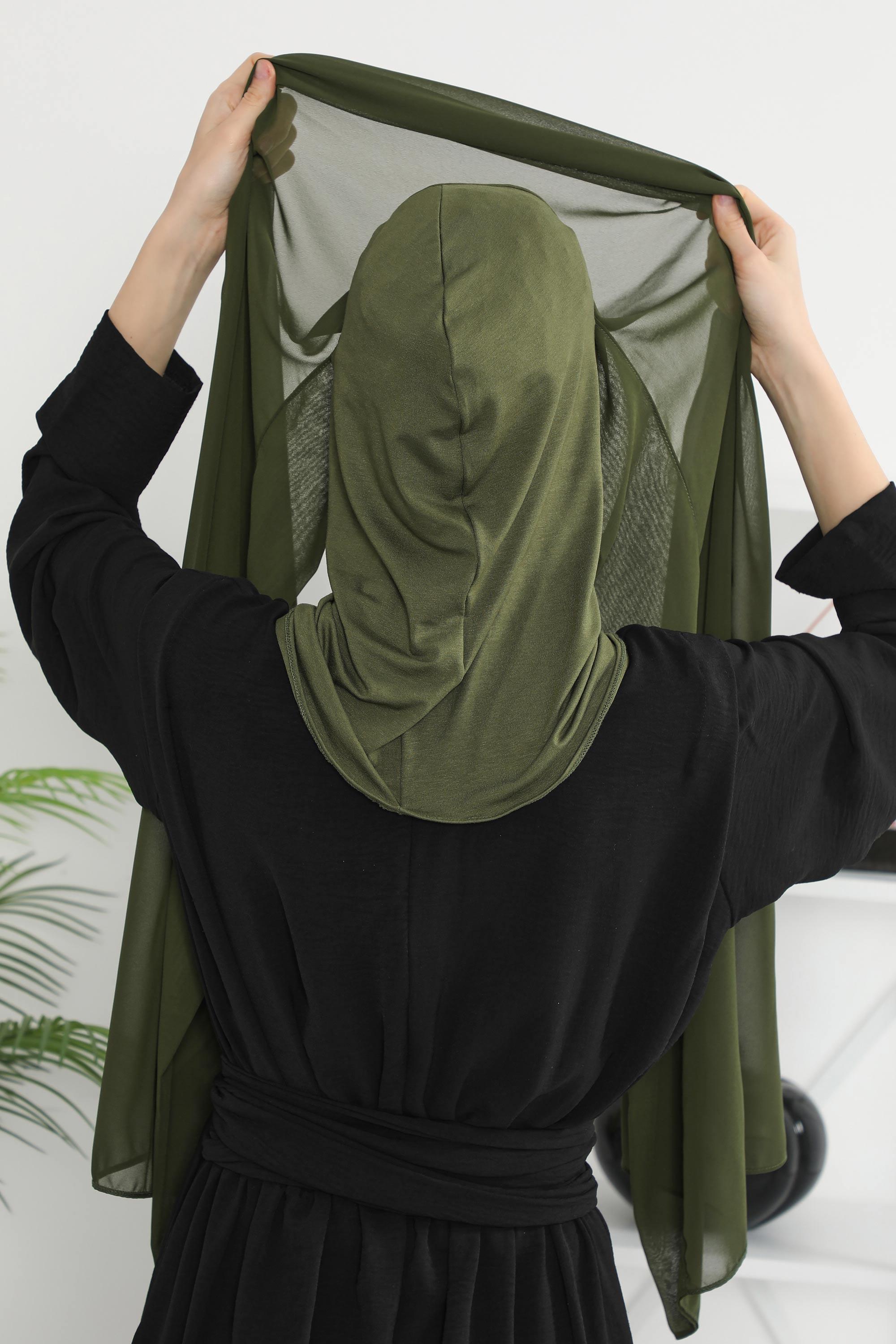 Penye İç Boneli Şifon Şal,PS-46