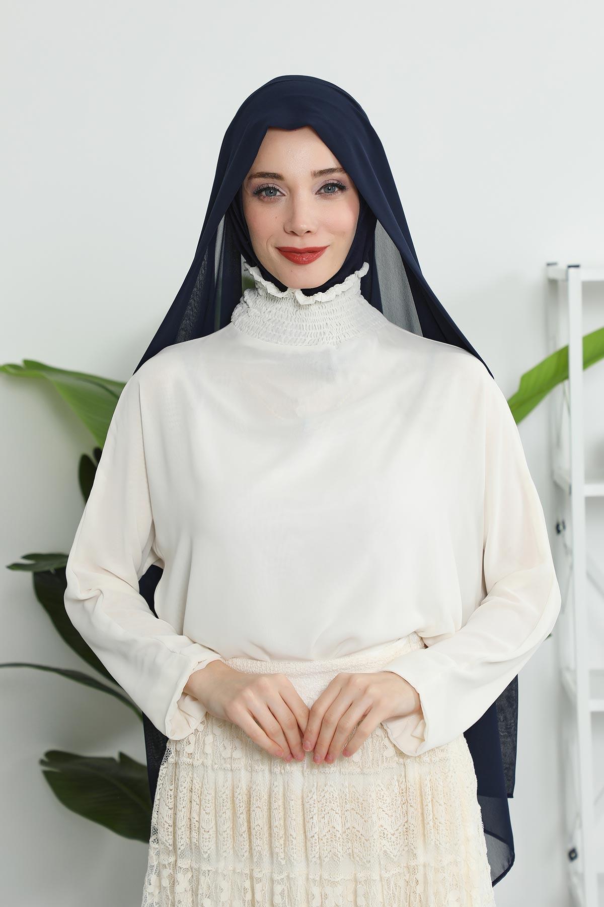 Penye İç Boneli Şifon Şal,PS-46