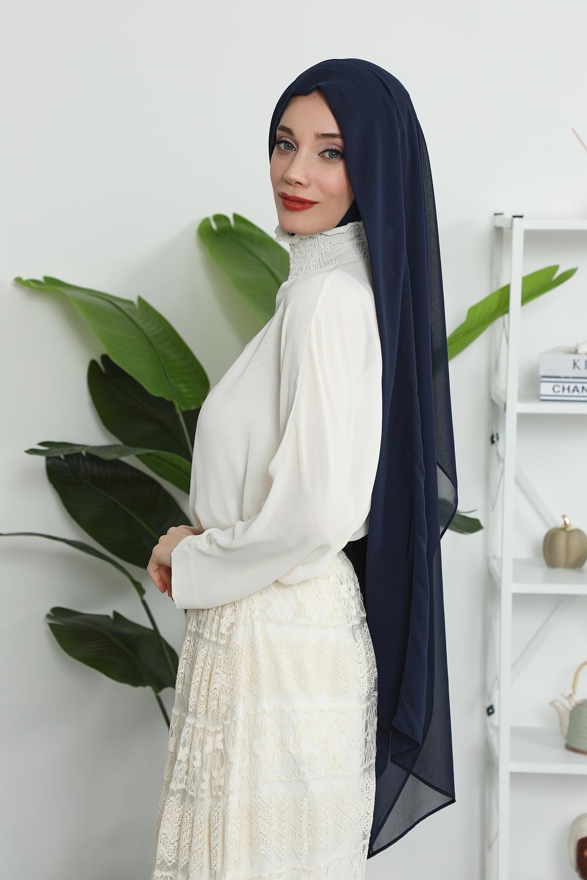 Penye İç Boneli Şifon Şal,PS-46