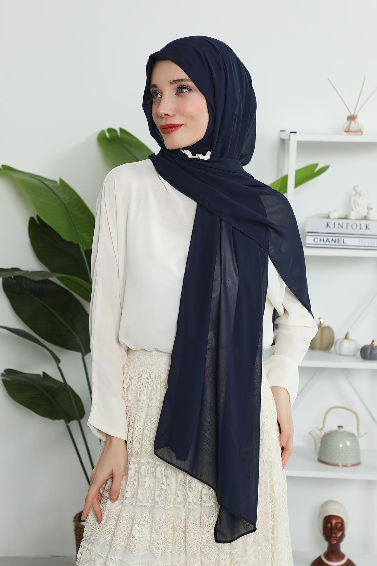 Penye İç Boneli Şifon Şal,PS-46