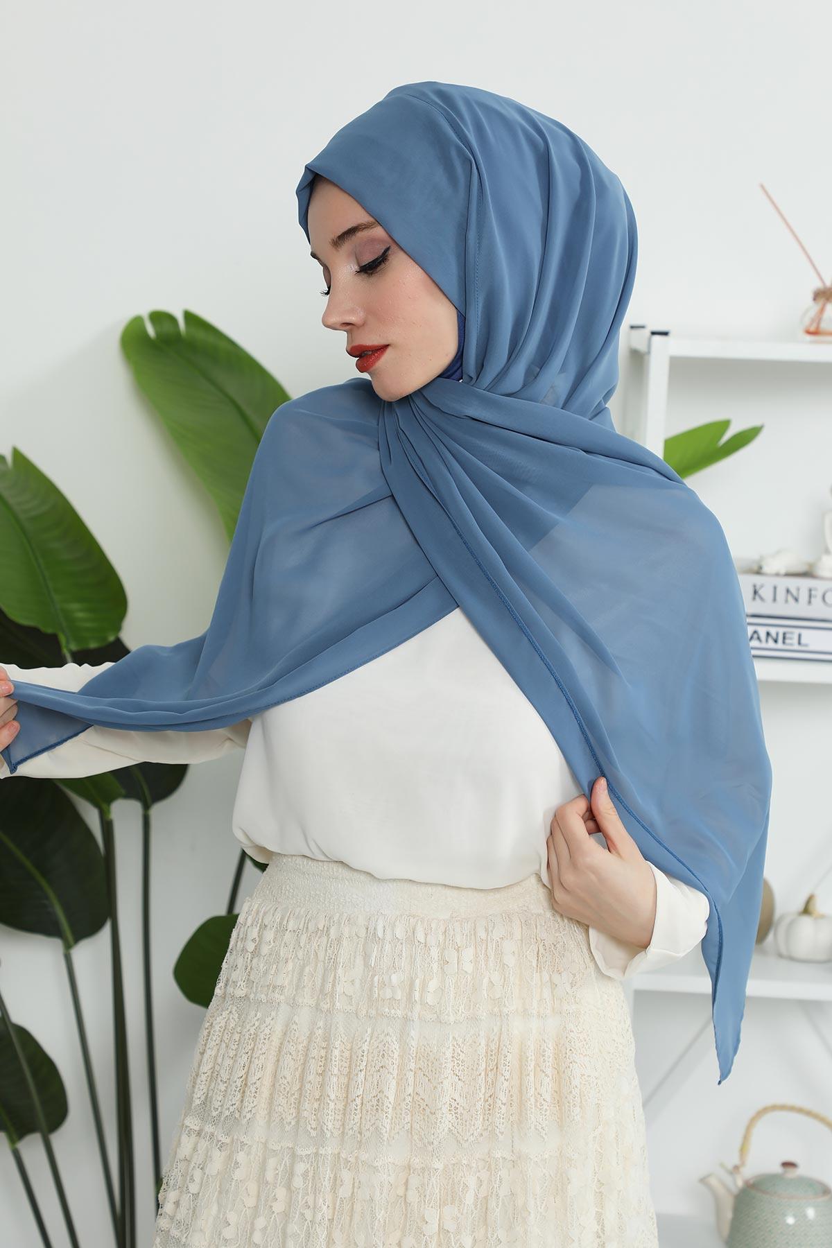 Penye İç Boneli Şifon Şal,PS-46