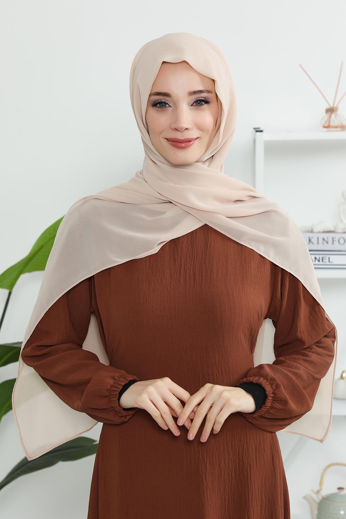 Penye İç Boneli Şifon Şal,PS-46