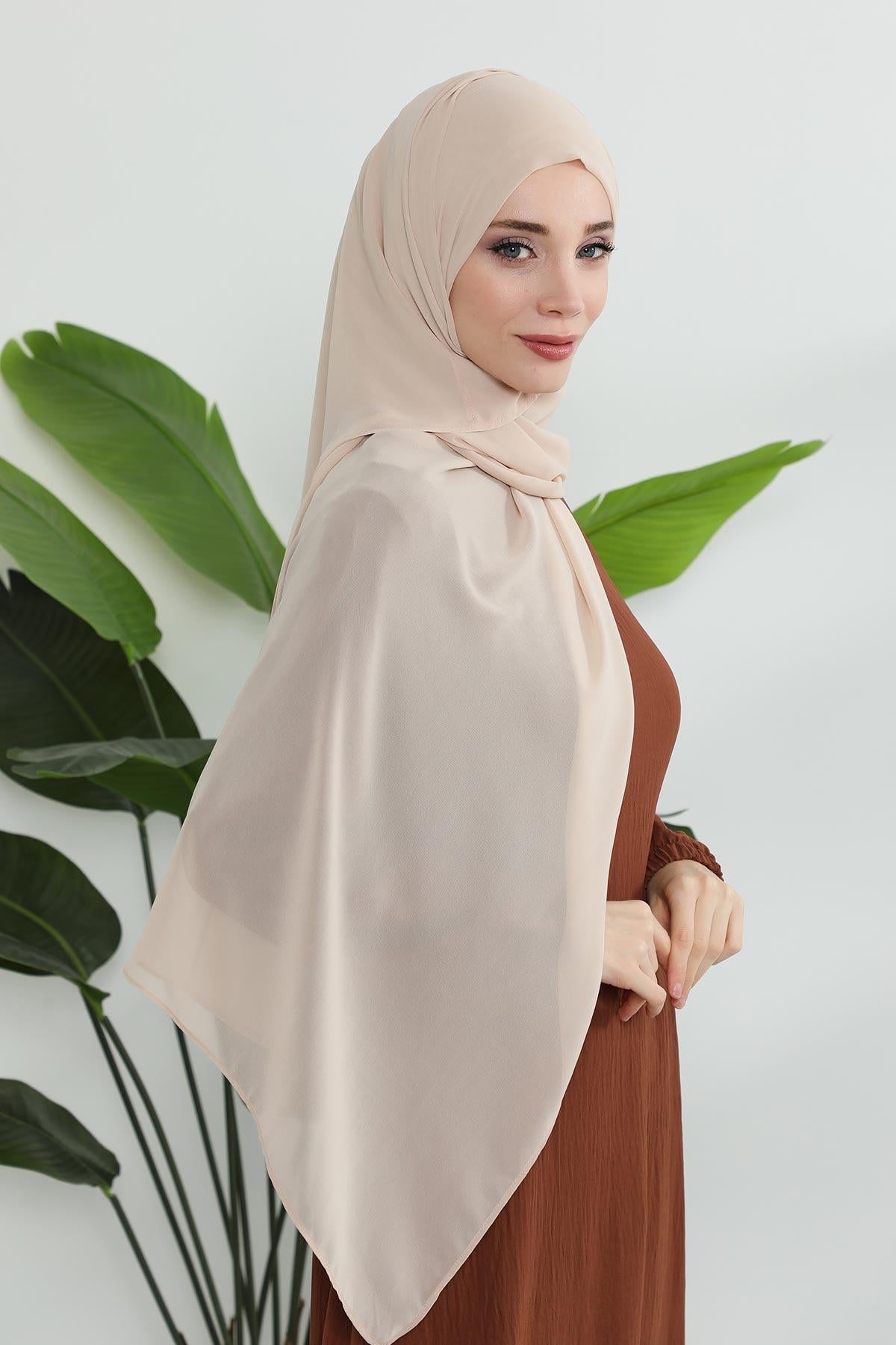 Penye İç Boneli Şifon Şal,PS-46