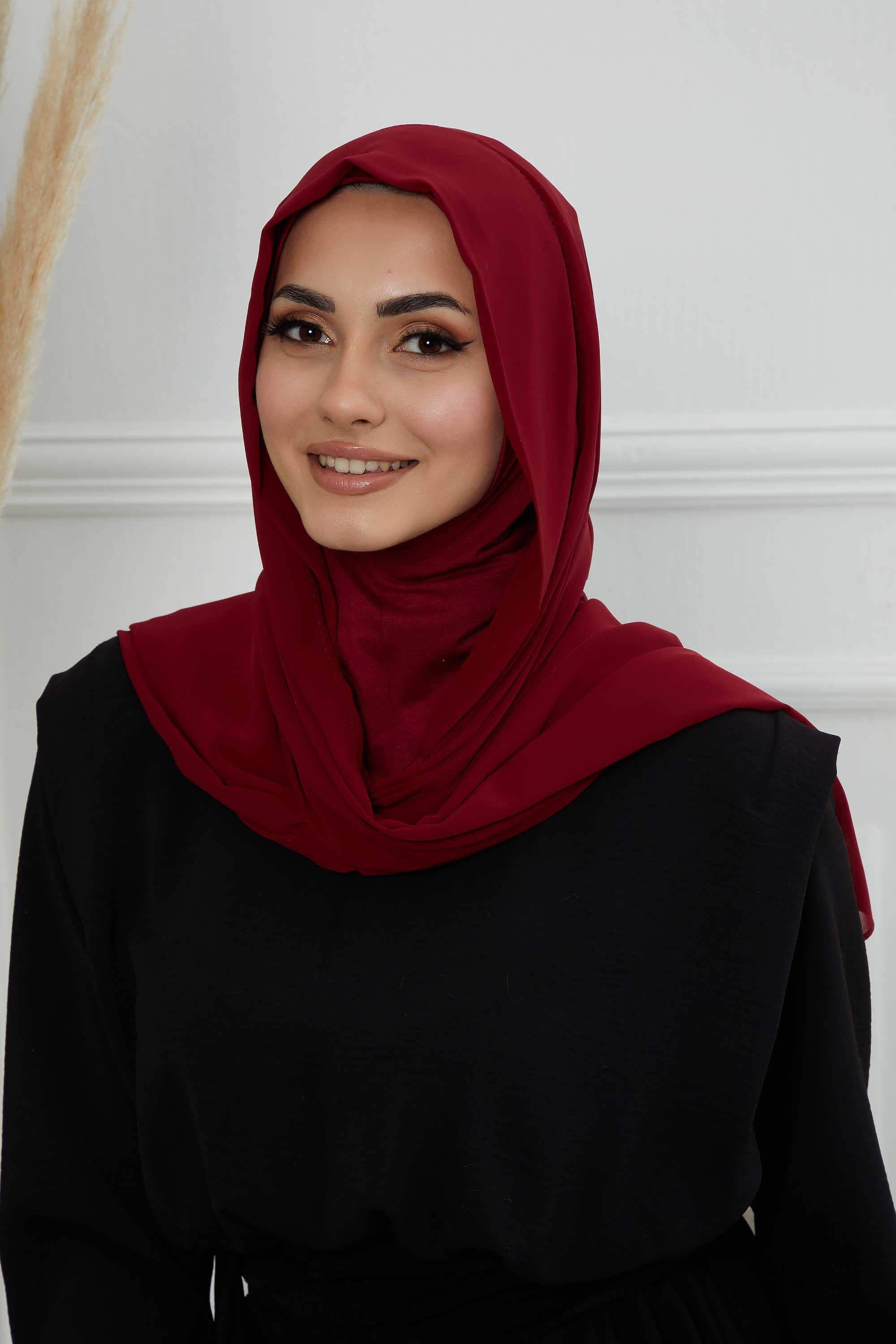 Penye İç Boneli Şifon Şal,PS-46