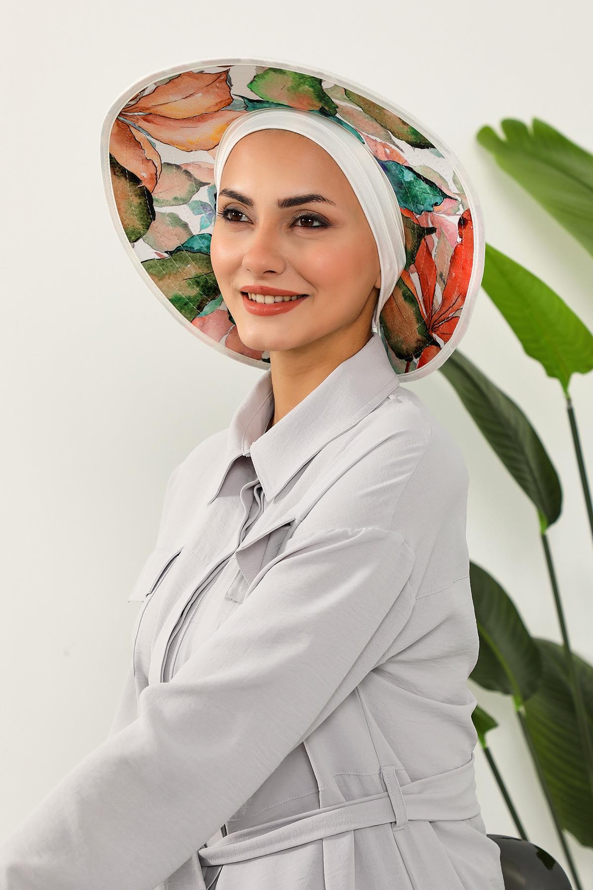 Pileli Bone ve Çıkarılabilir Desenli Şapka,S-8D
