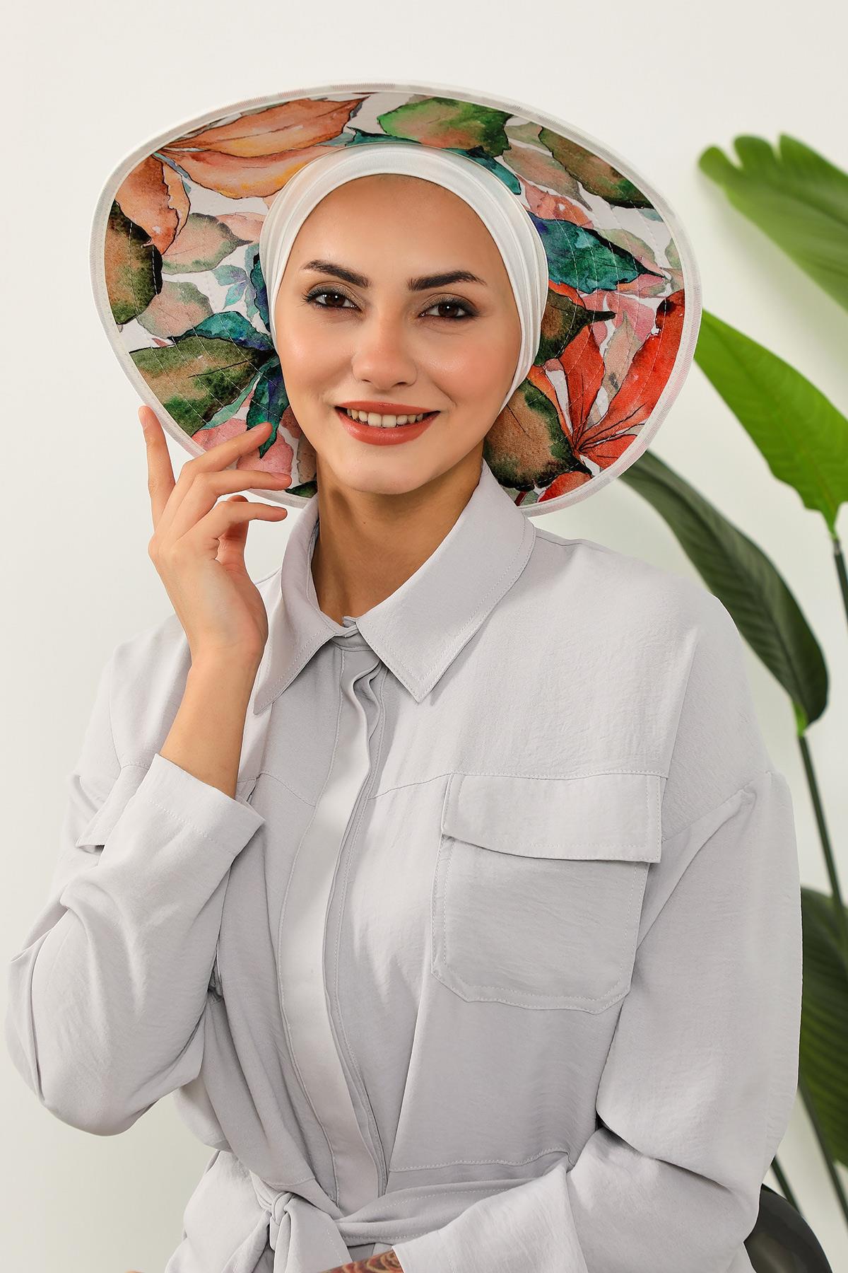 Pileli Bone ve Çıkarılabilir Desenli Şapka,S-8D