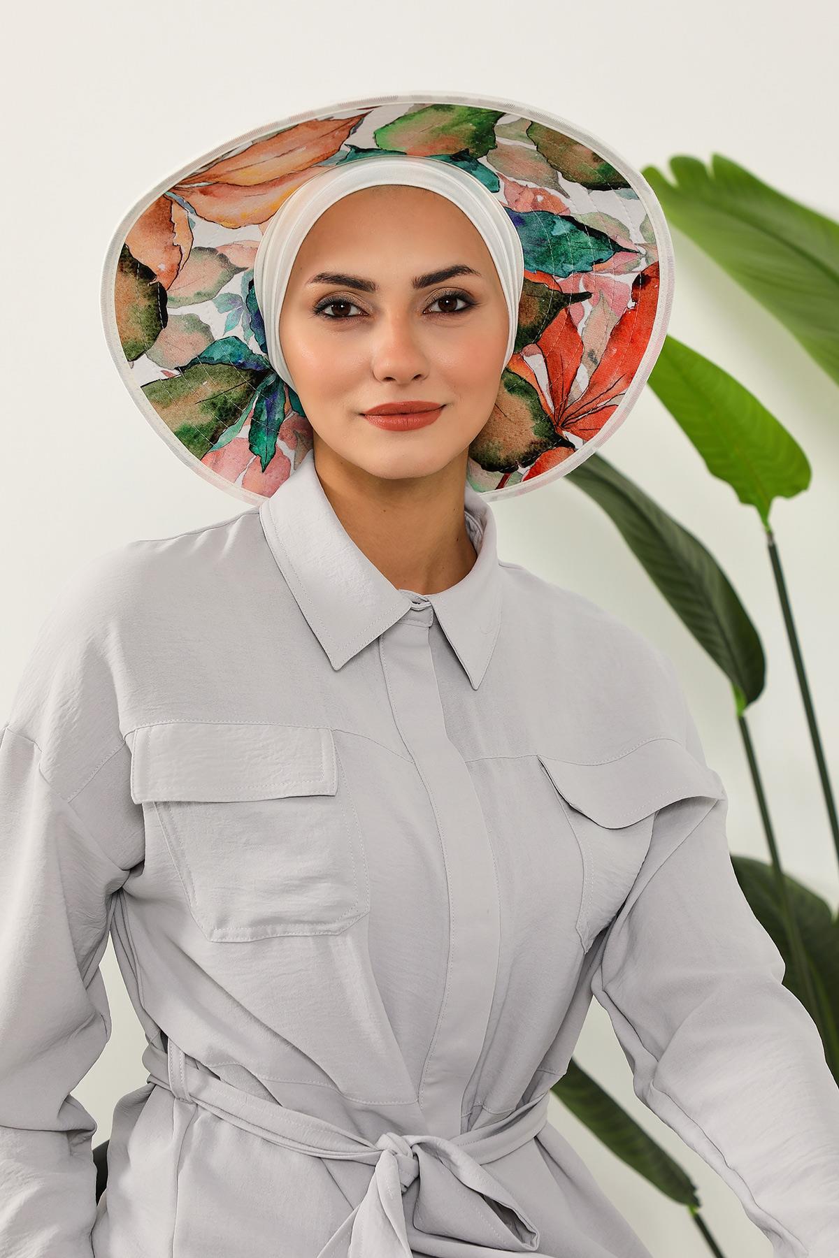Pileli Bone ve Çıkarılabilir Desenli Şapka,S-8D