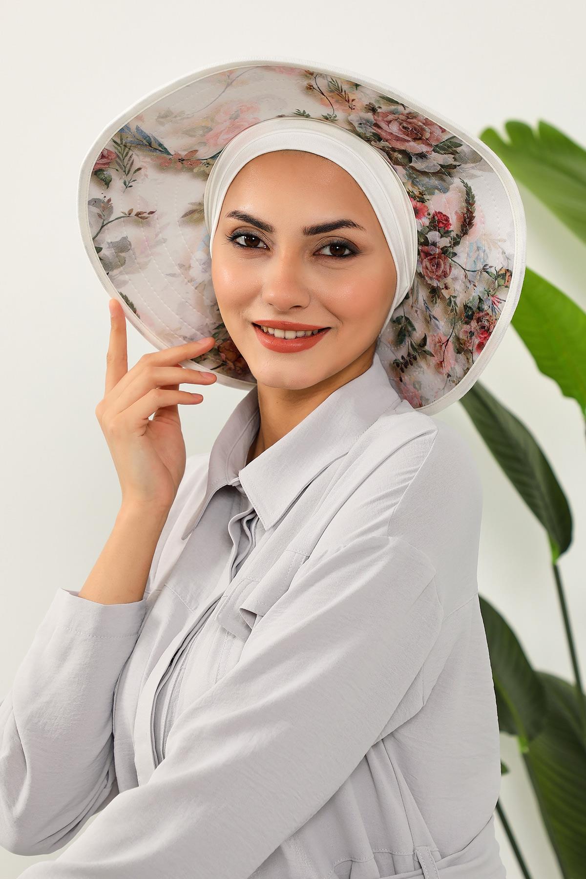 Pileli Bone ve Çıkarılabilir Desenli Şapka,S-8D