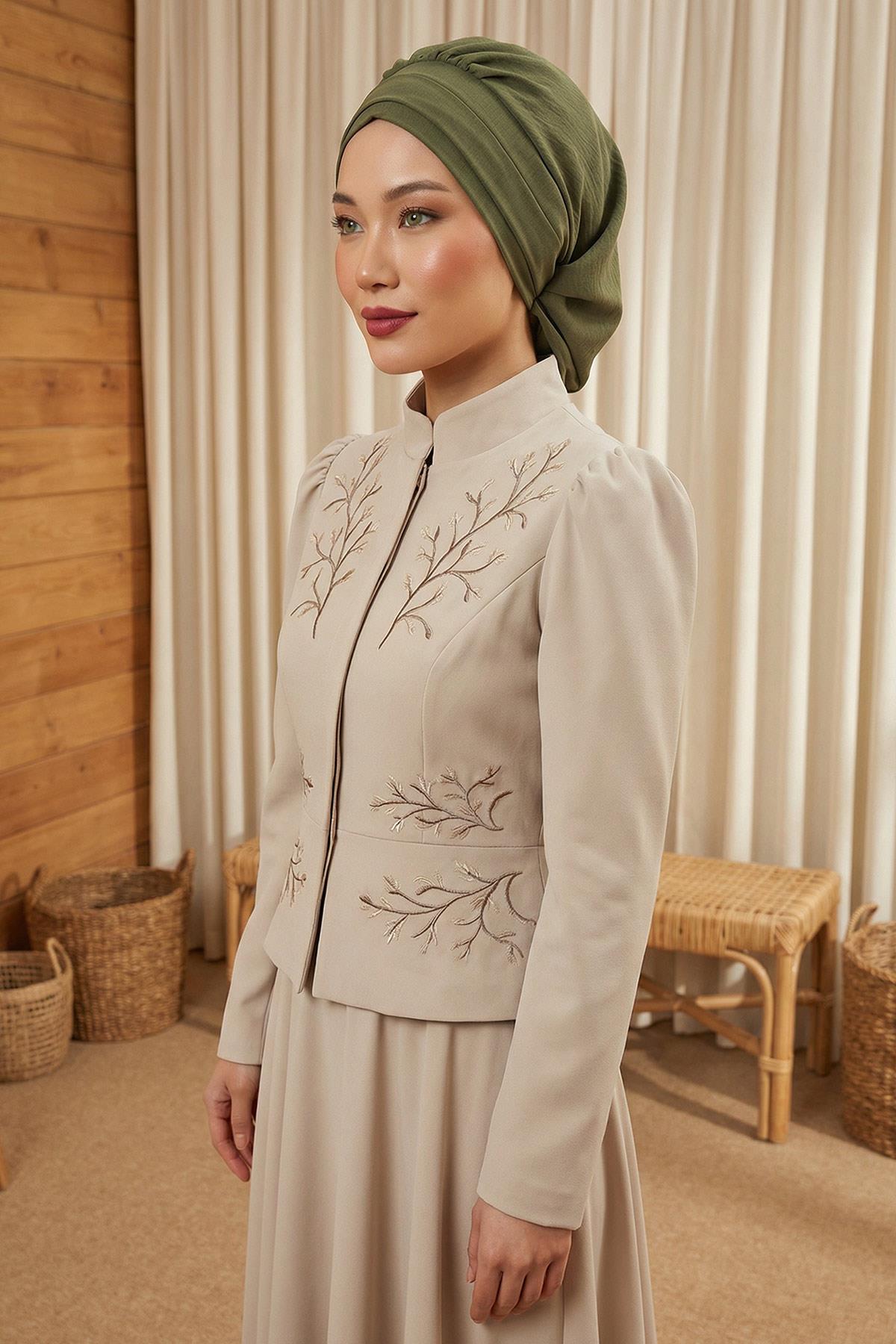 Pileli Hazır Türban,HT-91