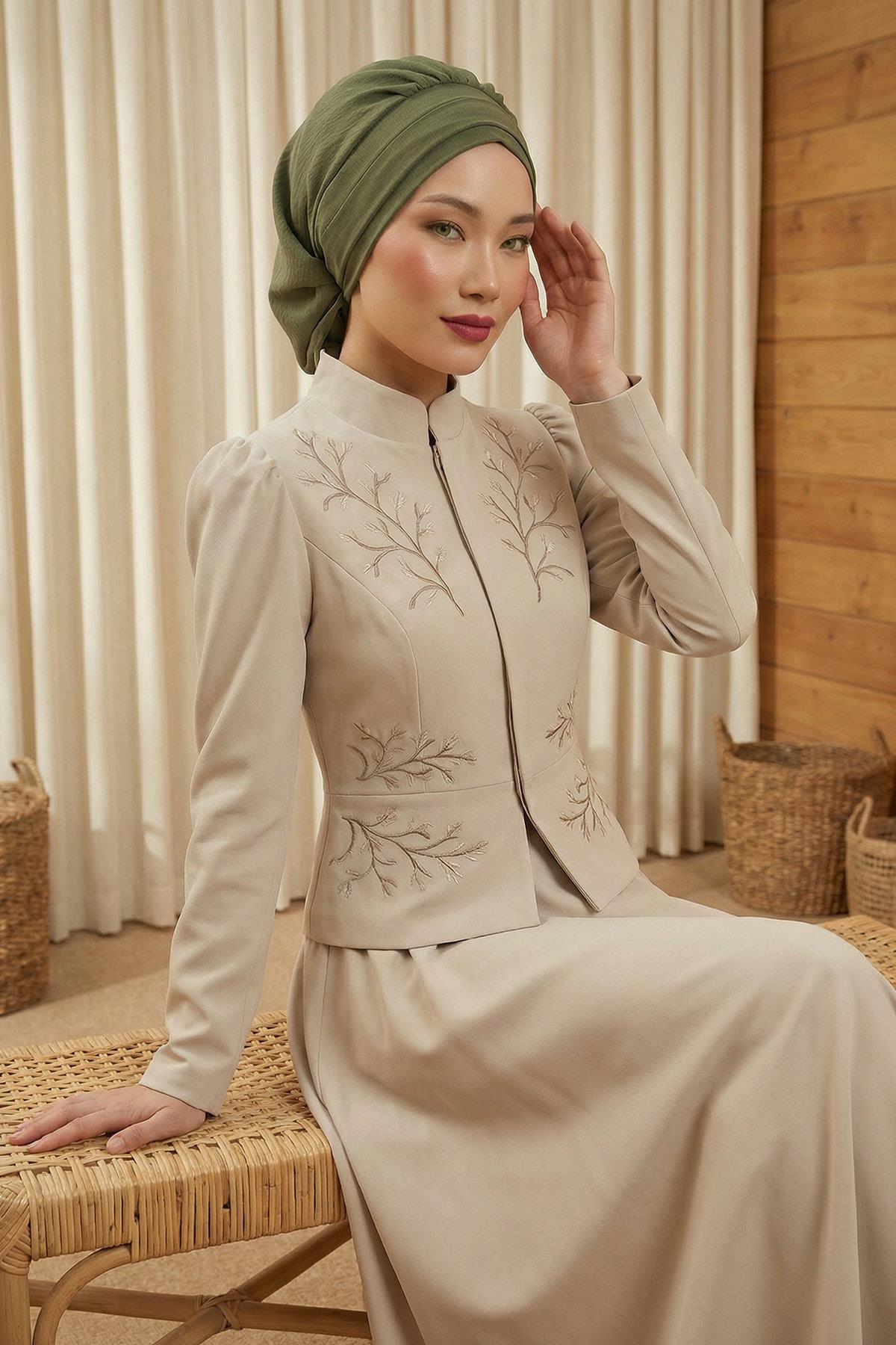 Pileli Hazır Türban,HT-91