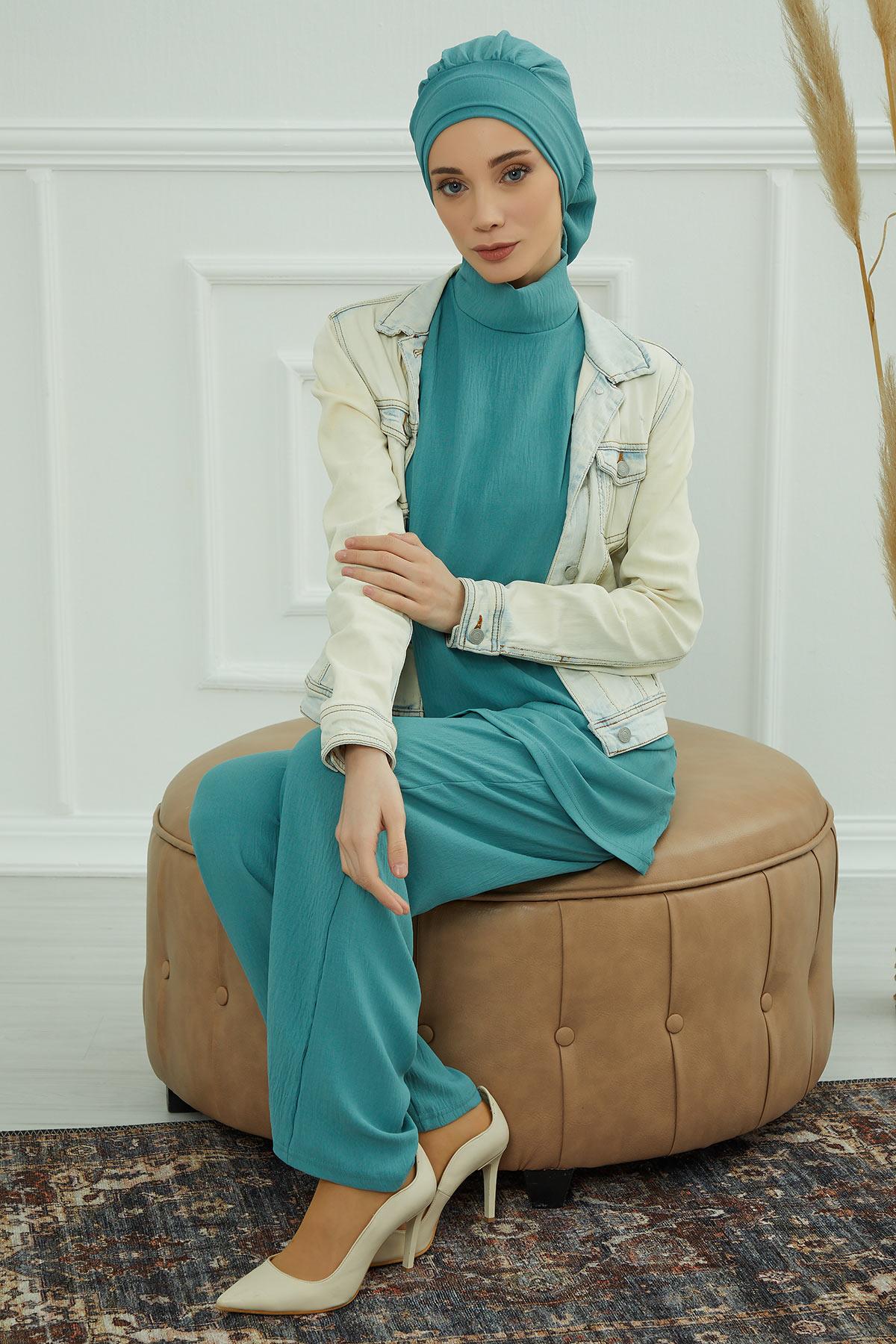 Pileli Hazır Türban,HT-91