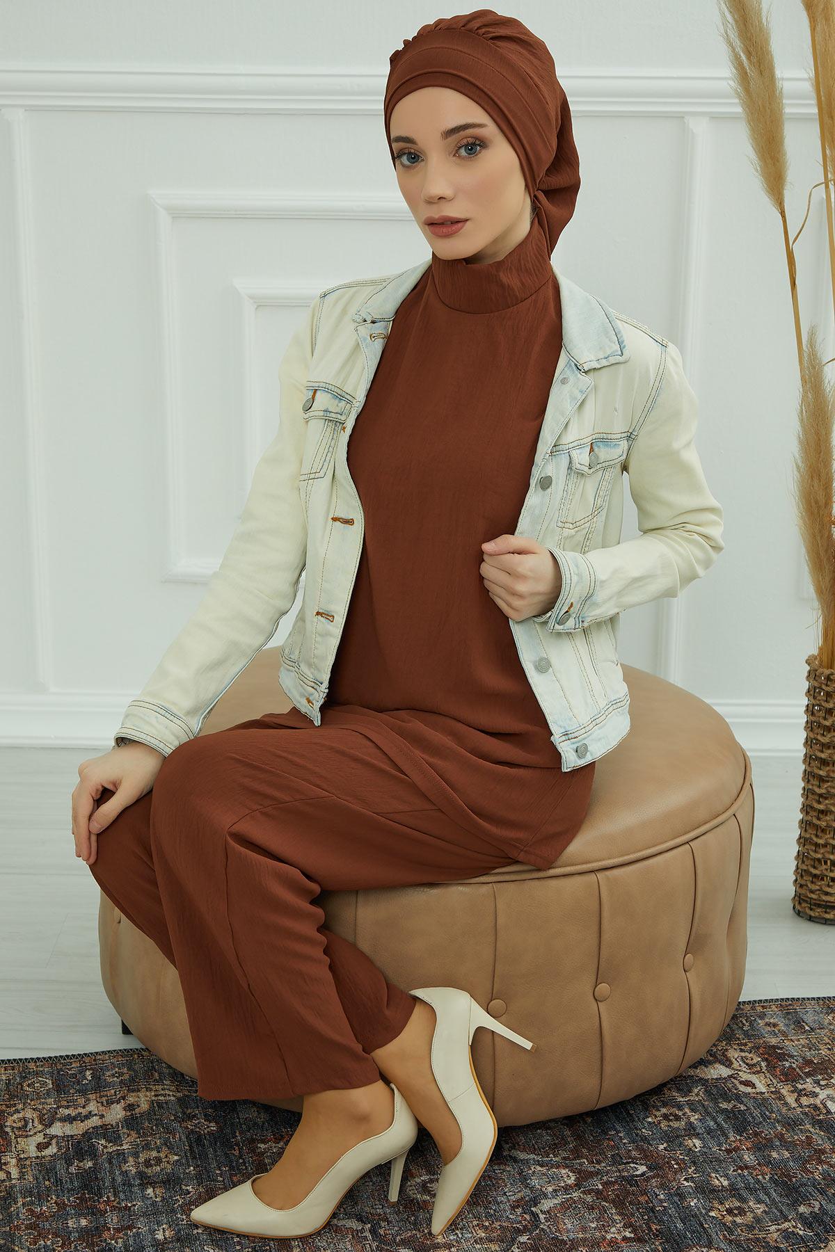 Pileli Hazır Türban,HT-91