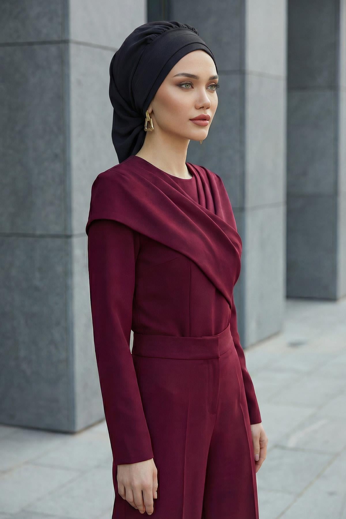 Pileli Hazır Türban,HT-91