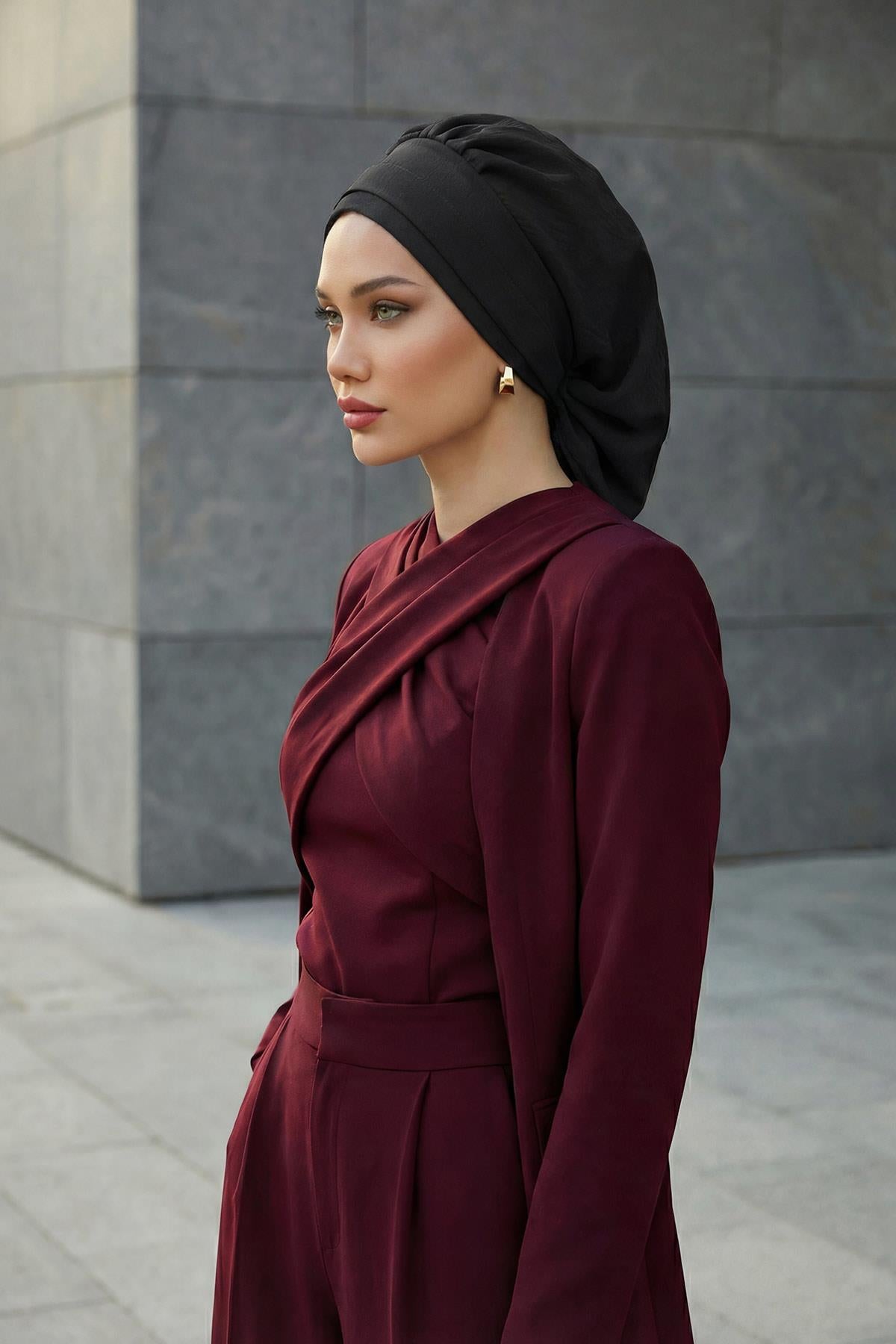 Pileli Hazır Türban,HT-91