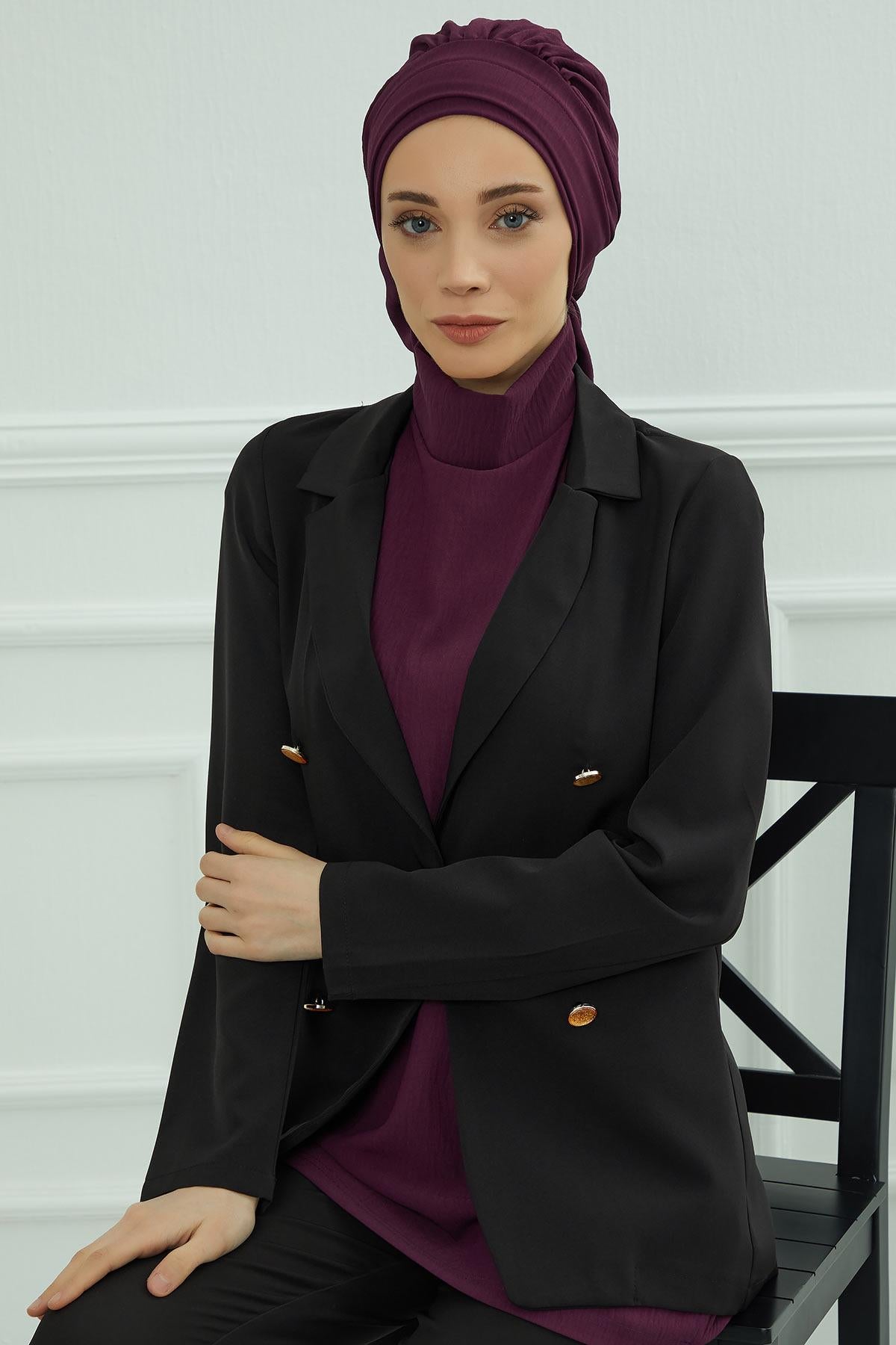 Pileli Hazır Türban,HT-91