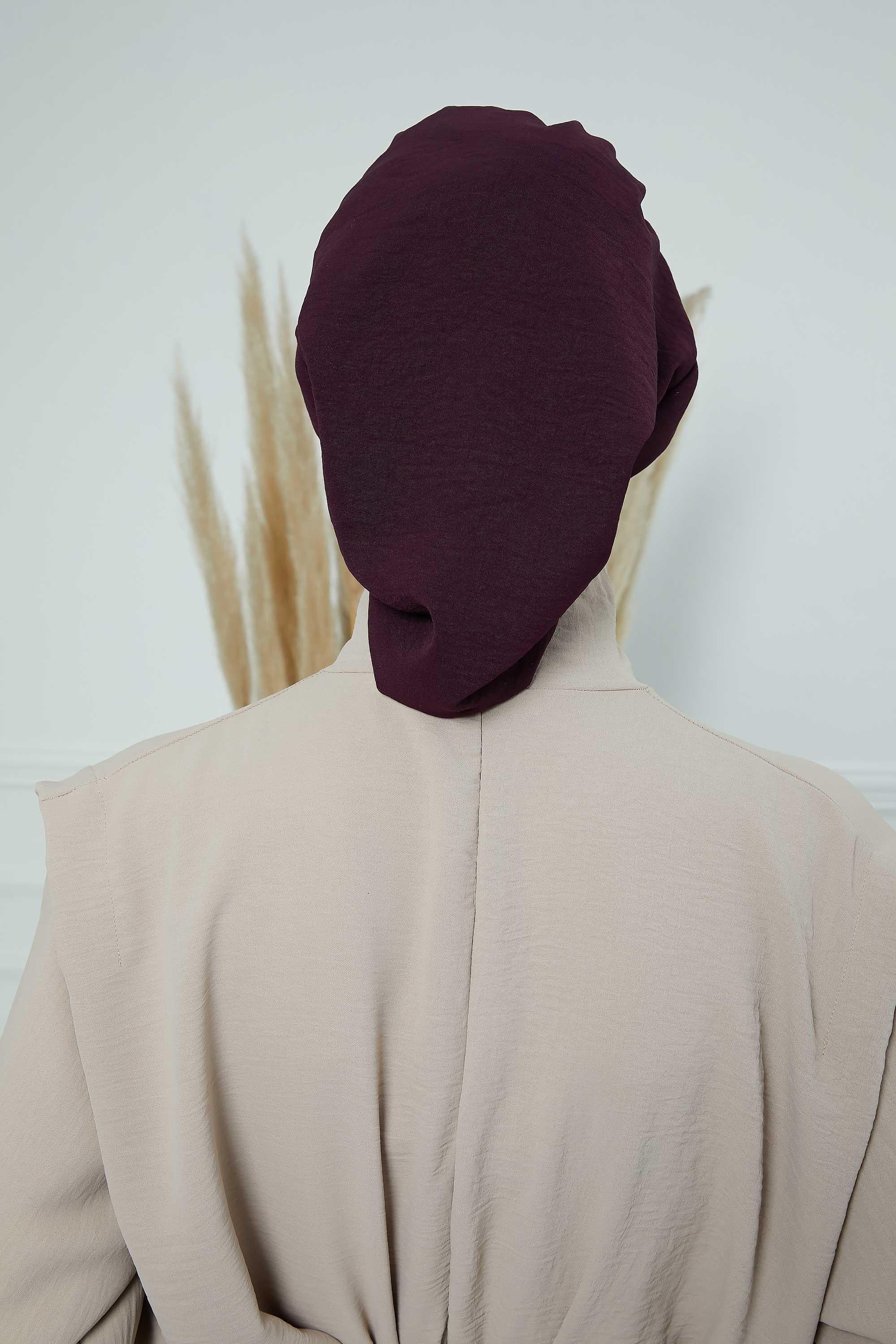 Pileli Tasarım Hazır Türban,HT-108A