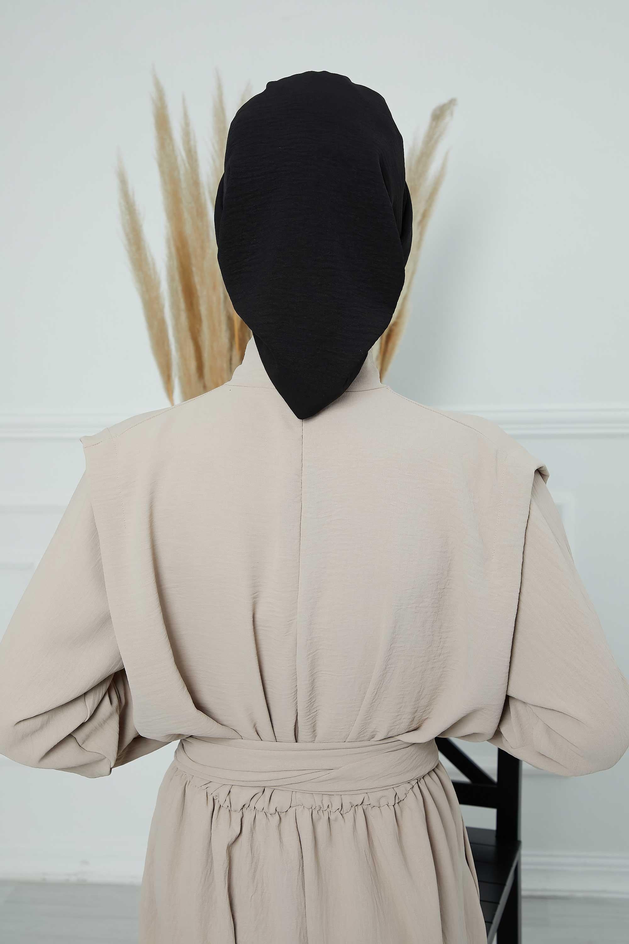 Pileli Tasarım Hazır Türban,HT-108A