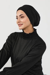 Pileli Tesettür (Deniz,Havuz) Yüzücü Bonesi,B-93SN