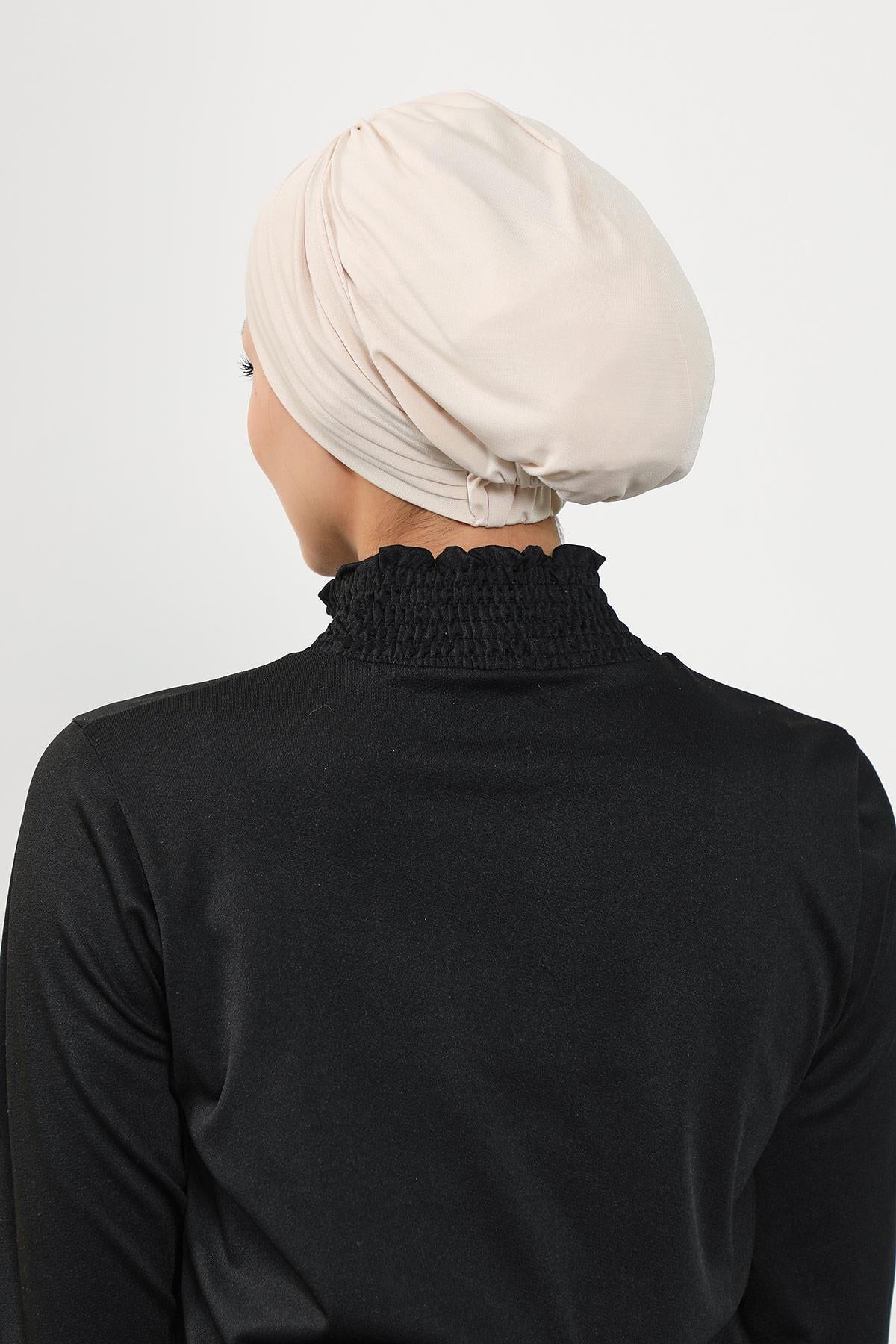 Pileli Tesettür (Deniz,Havuz) Yüzücü Bonesi,B-93SN