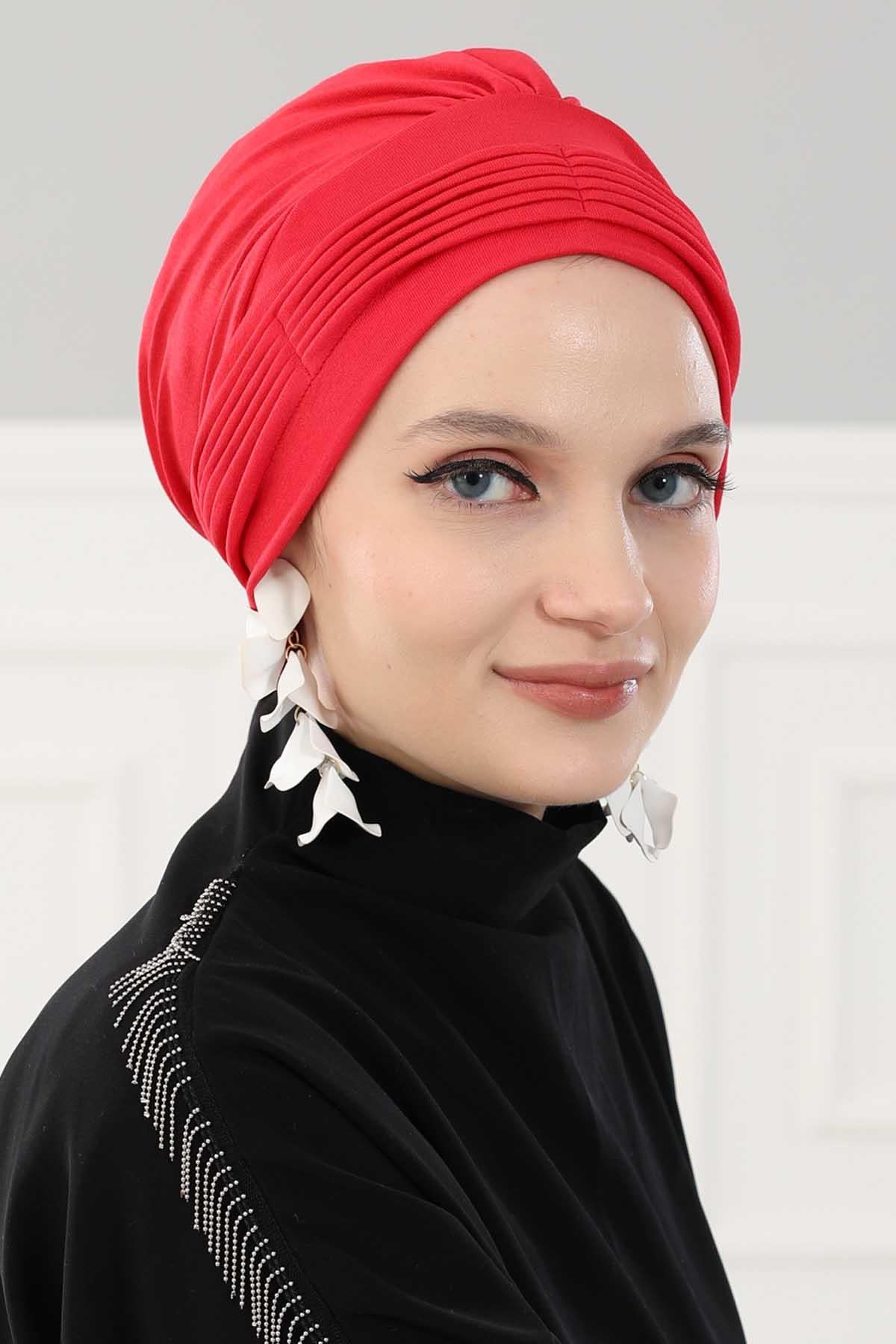 İnce Pile Dikişli Penye Bone,B-19