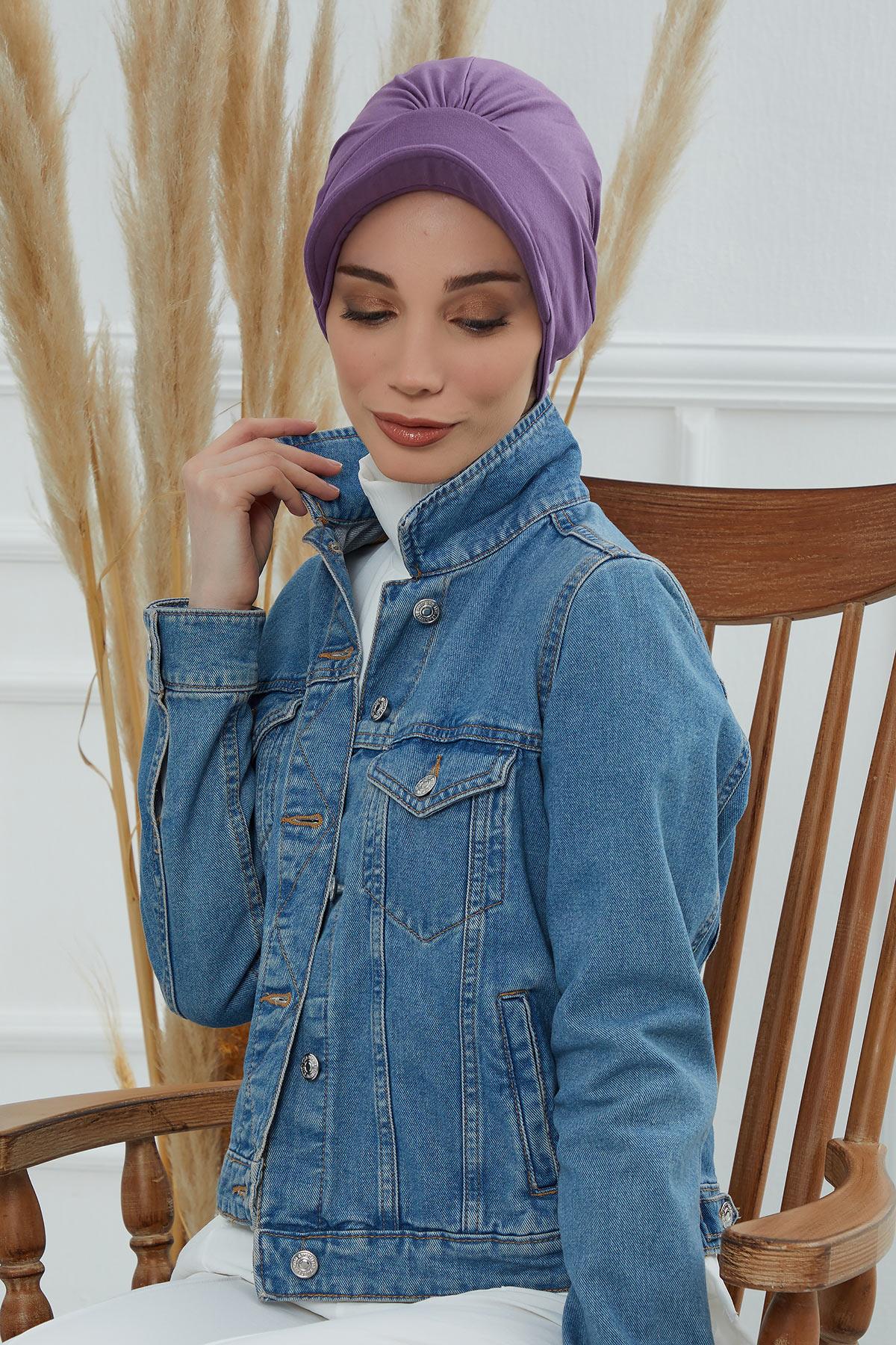 Şapkalı Penye Bone,B-30