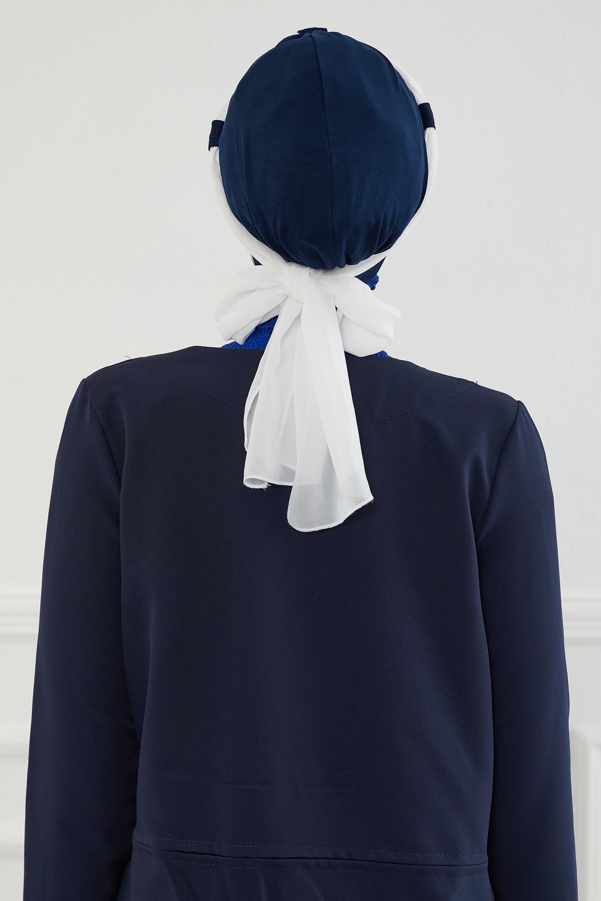 Şifon Kuşaklı Penye Bone,B-24