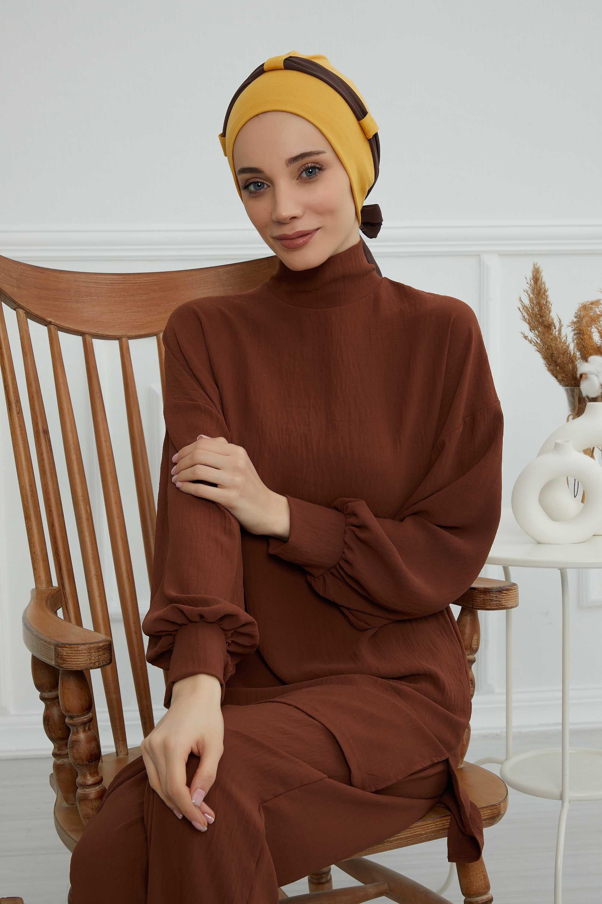 Şifon Kuşaklı Penye Bone,B-24