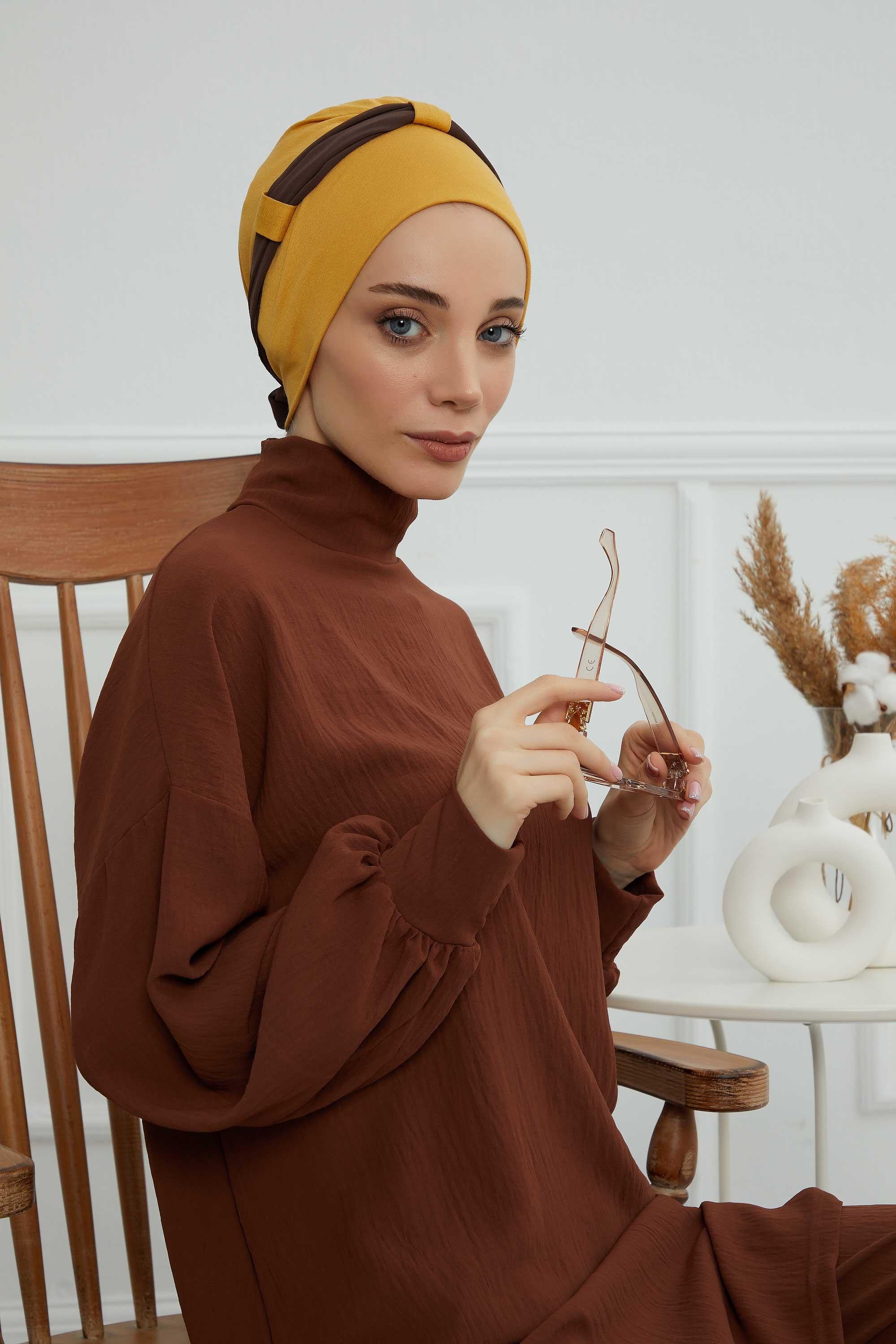 Şifon Kuşaklı Penye Bone,B-24