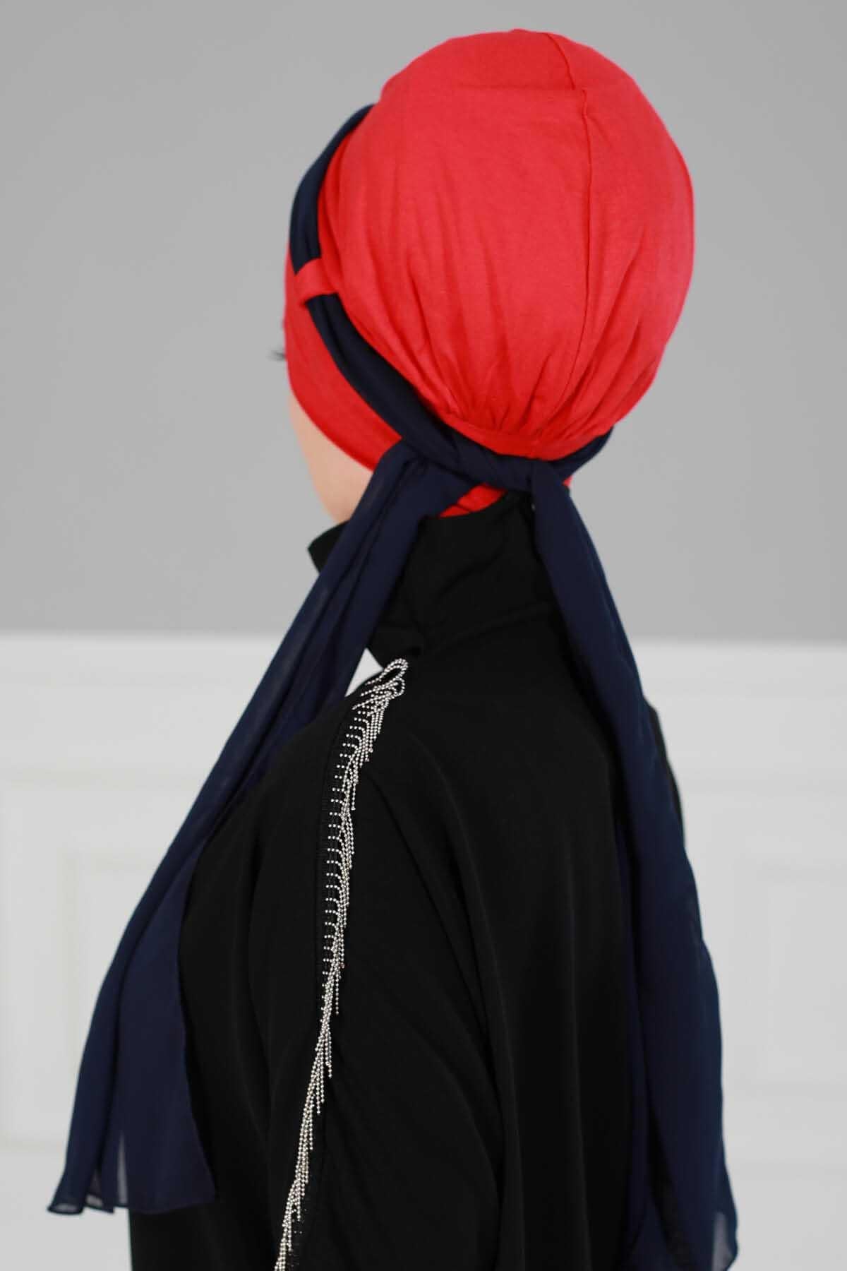 Şifon Kuşaklı Penye Bone,B-24