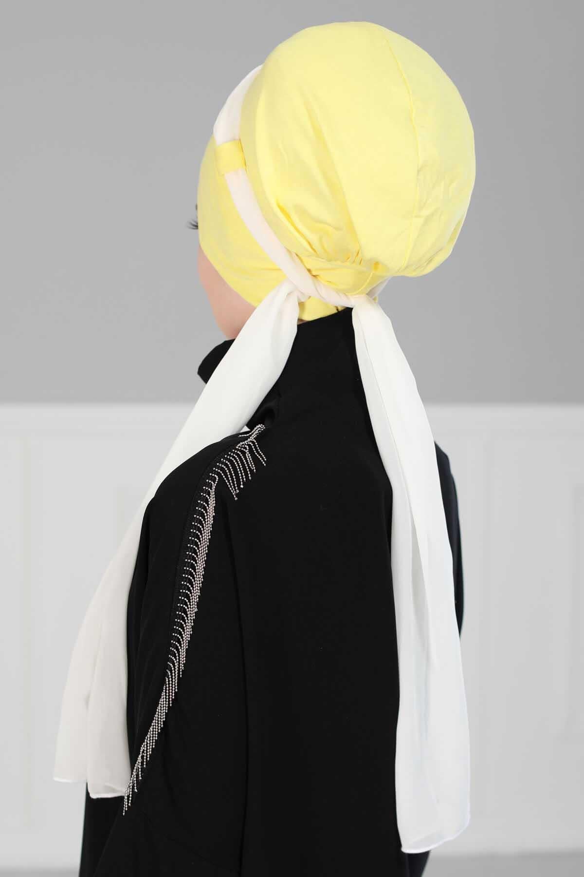 Şifon Kuşaklı Penye Bone,B-24