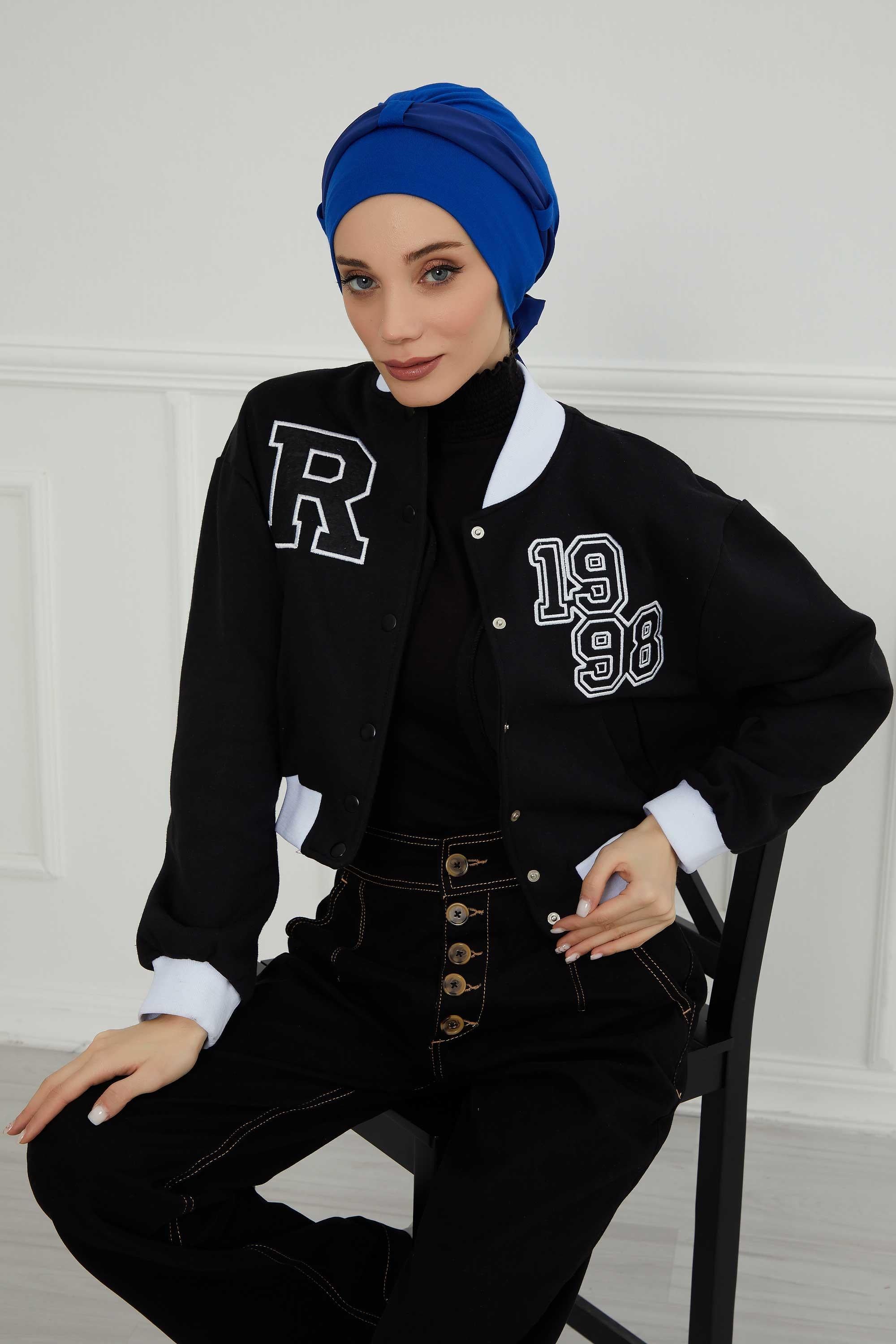 Şifon Kuşaklı Penye Bone,B-24