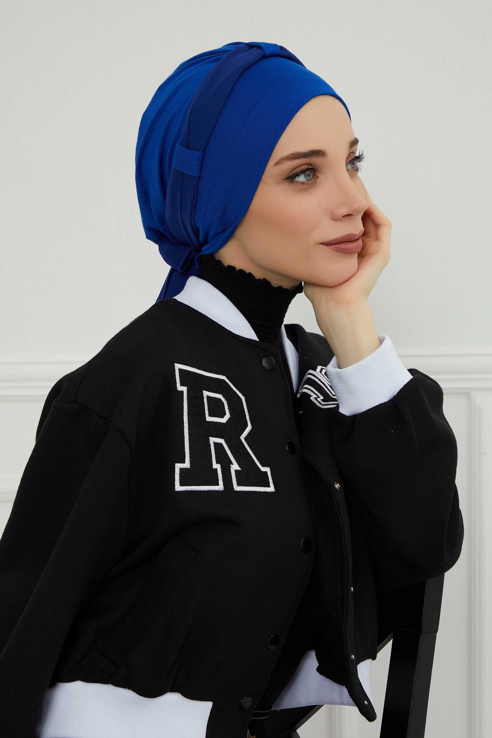 Şifon Kuşaklı Penye Bone,B-24