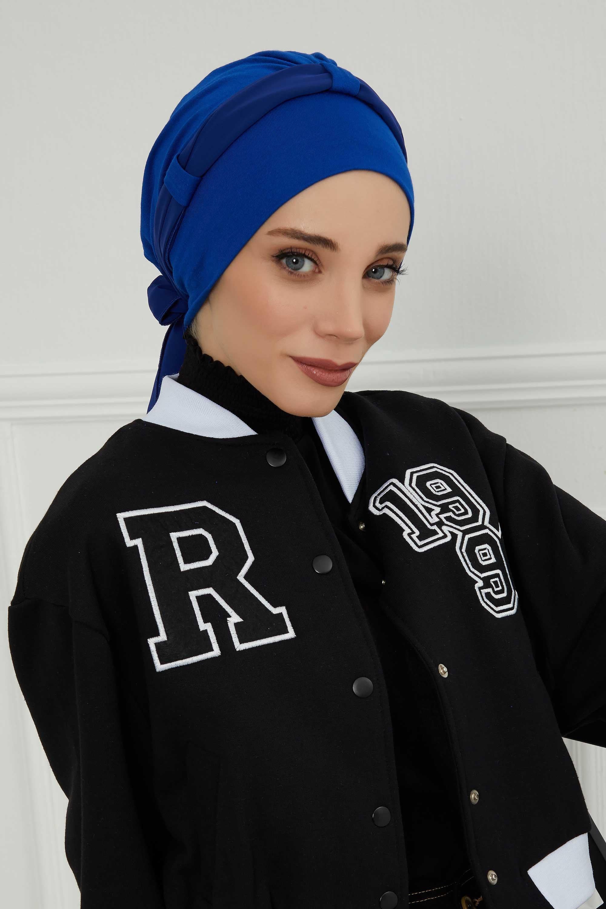 Şifon Kuşaklı Penye Bone,B-24